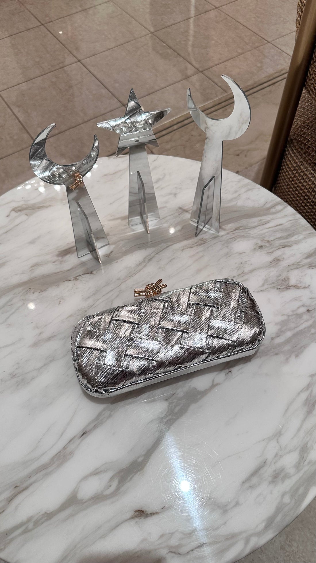 Unique clutch - Silver