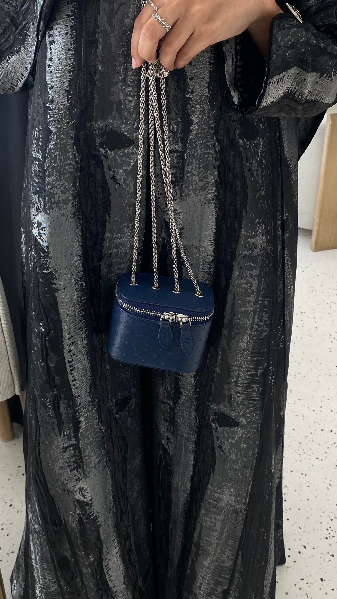 Ostrich Navy Bag