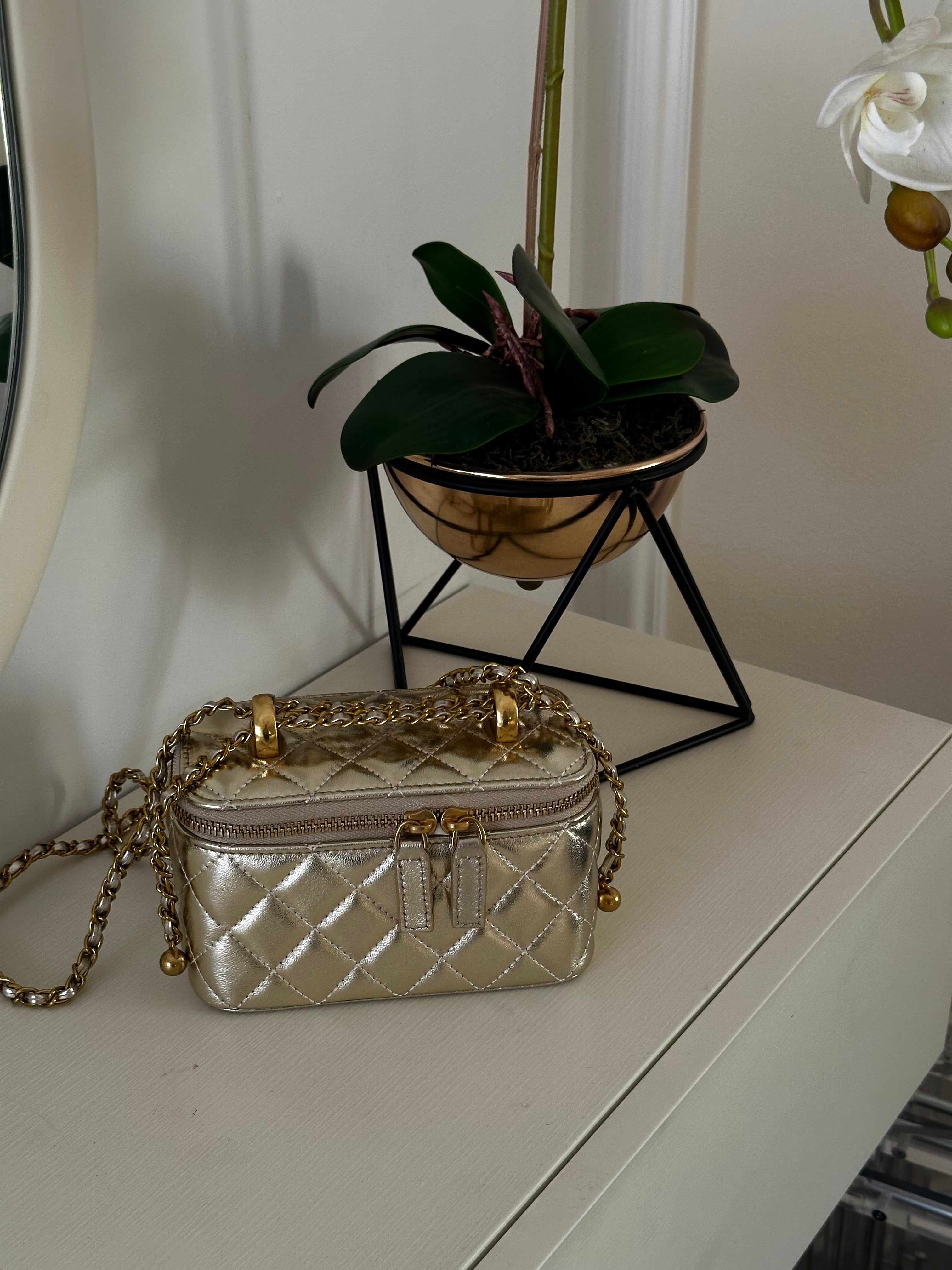 Medium Gold Box Bag