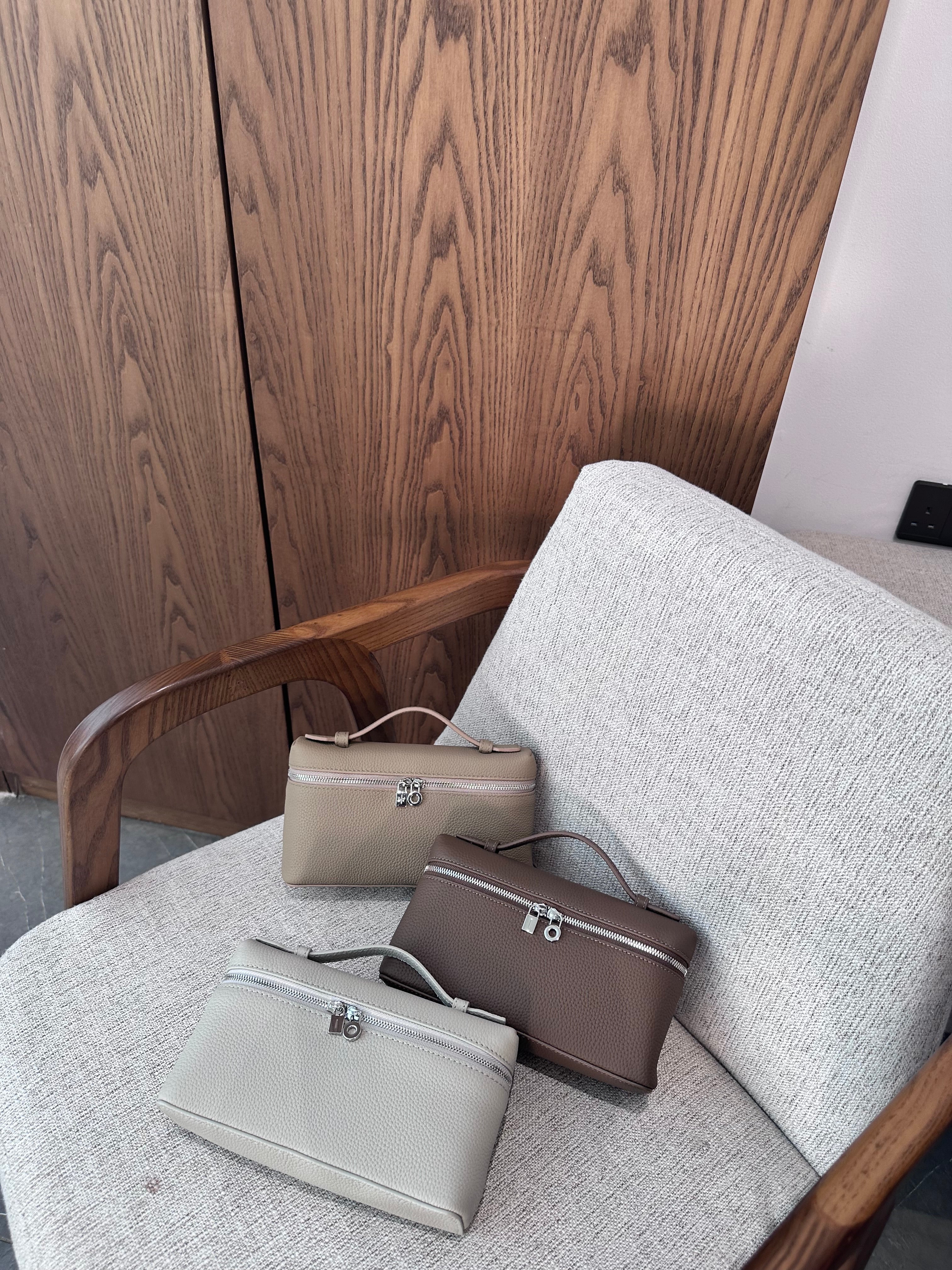 LP Bag Khaki Side View - Luxury Shoulder Bag UAE | Clear UAE
