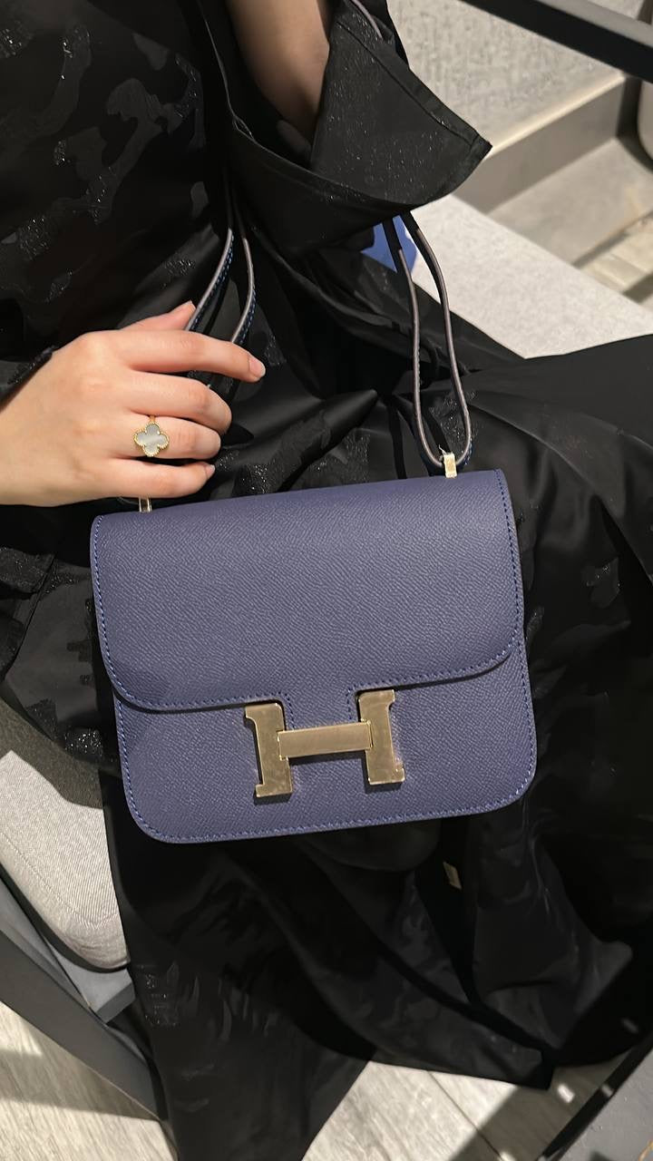 Constance Bag in Navy Blue – Luxury Shoulder Bag UAE | Clear UAE
