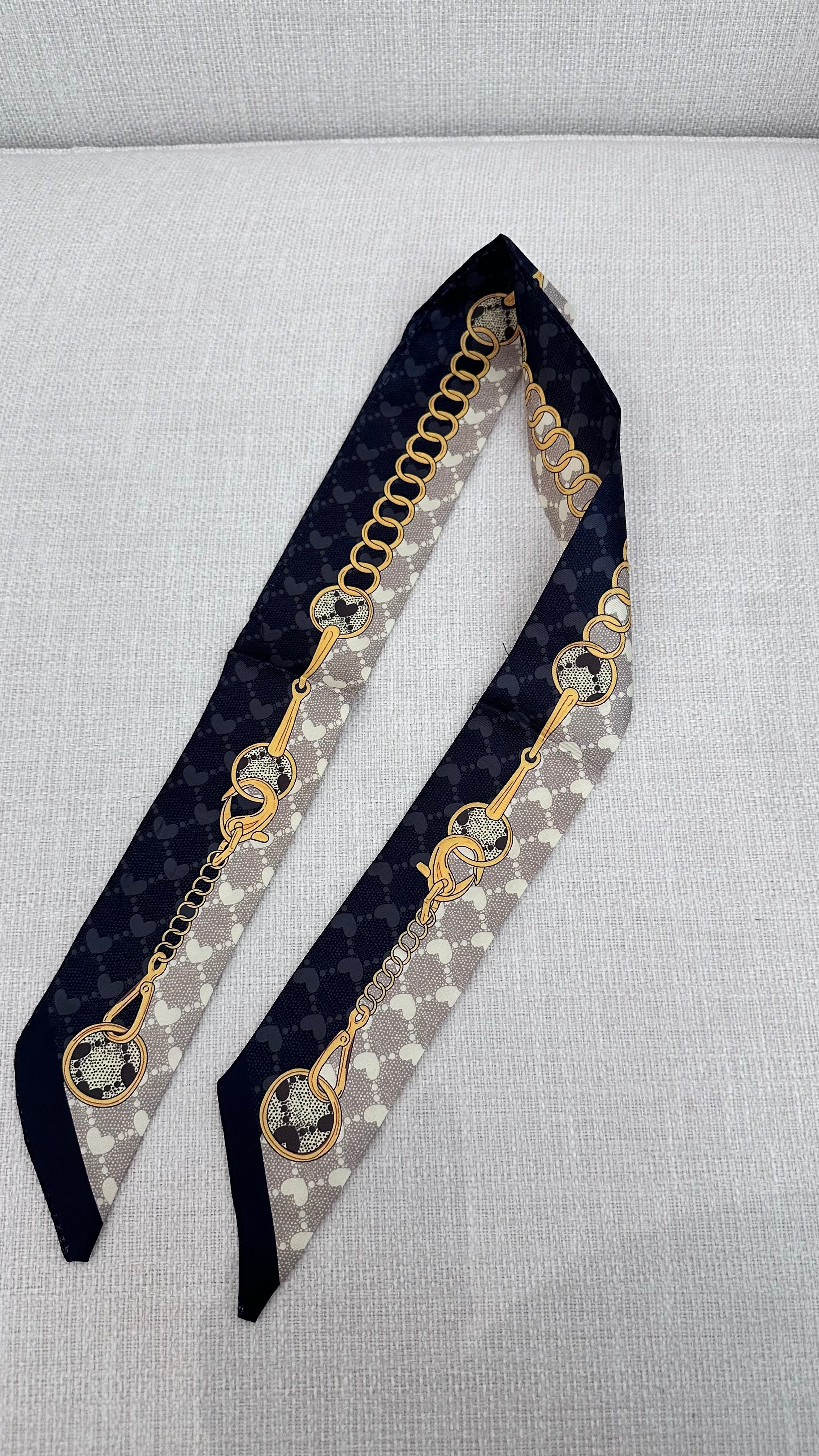 Black & Gold Twilly Scarf