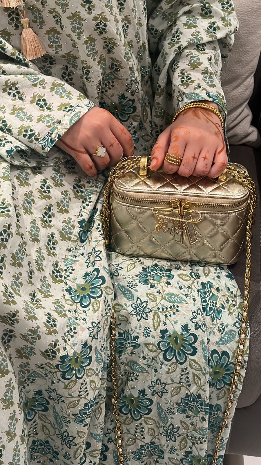 Medium Gold Box Bag