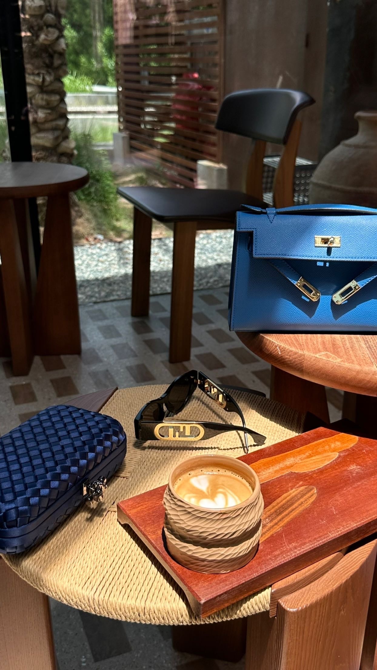 Blue Mini Clutch Size Reference - Luxury Clutch | Clear UAE
