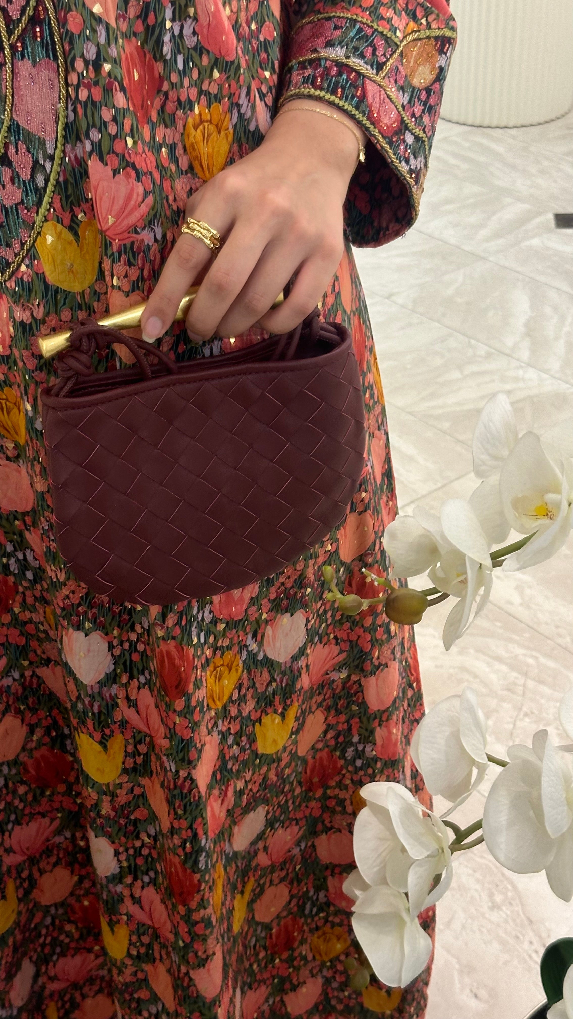 Sardine Bag Maroon Close Up - Luxury Mini Bag UAE | Clear UAE
