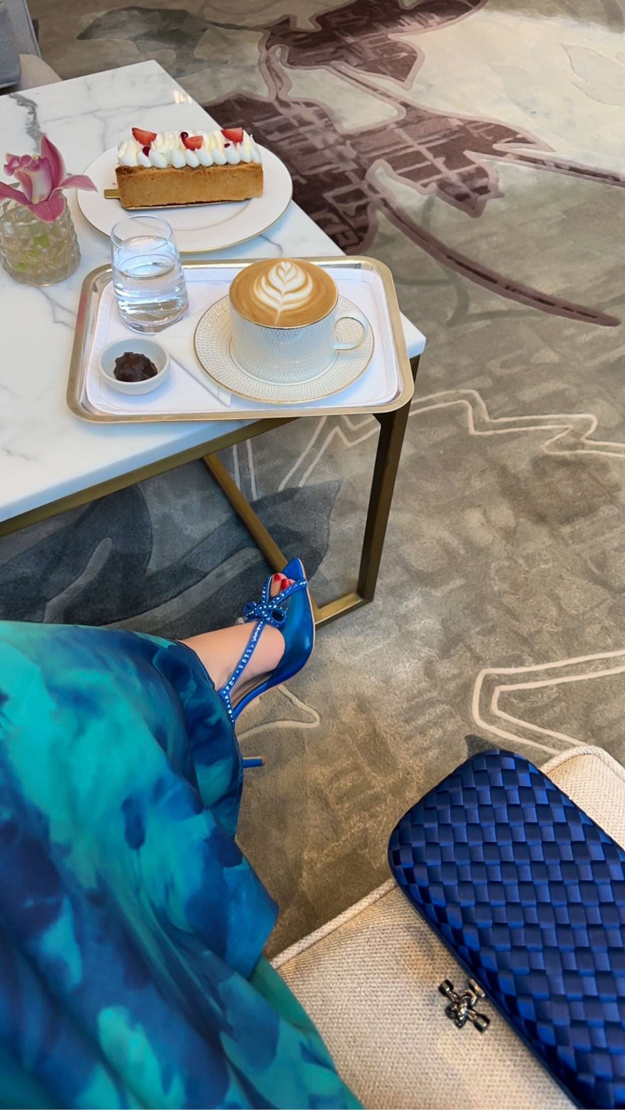 Blue Mini Clutch Size Reference - Luxury Clutch | Clear UAE
