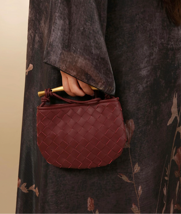 Sardine Bag Maroon Close Up - Luxury Mini Bag UAE | Clear UAE
