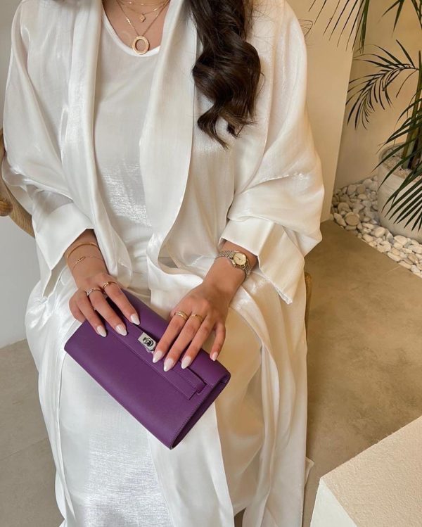 Purple mini clutch bag front view by Clear UAE