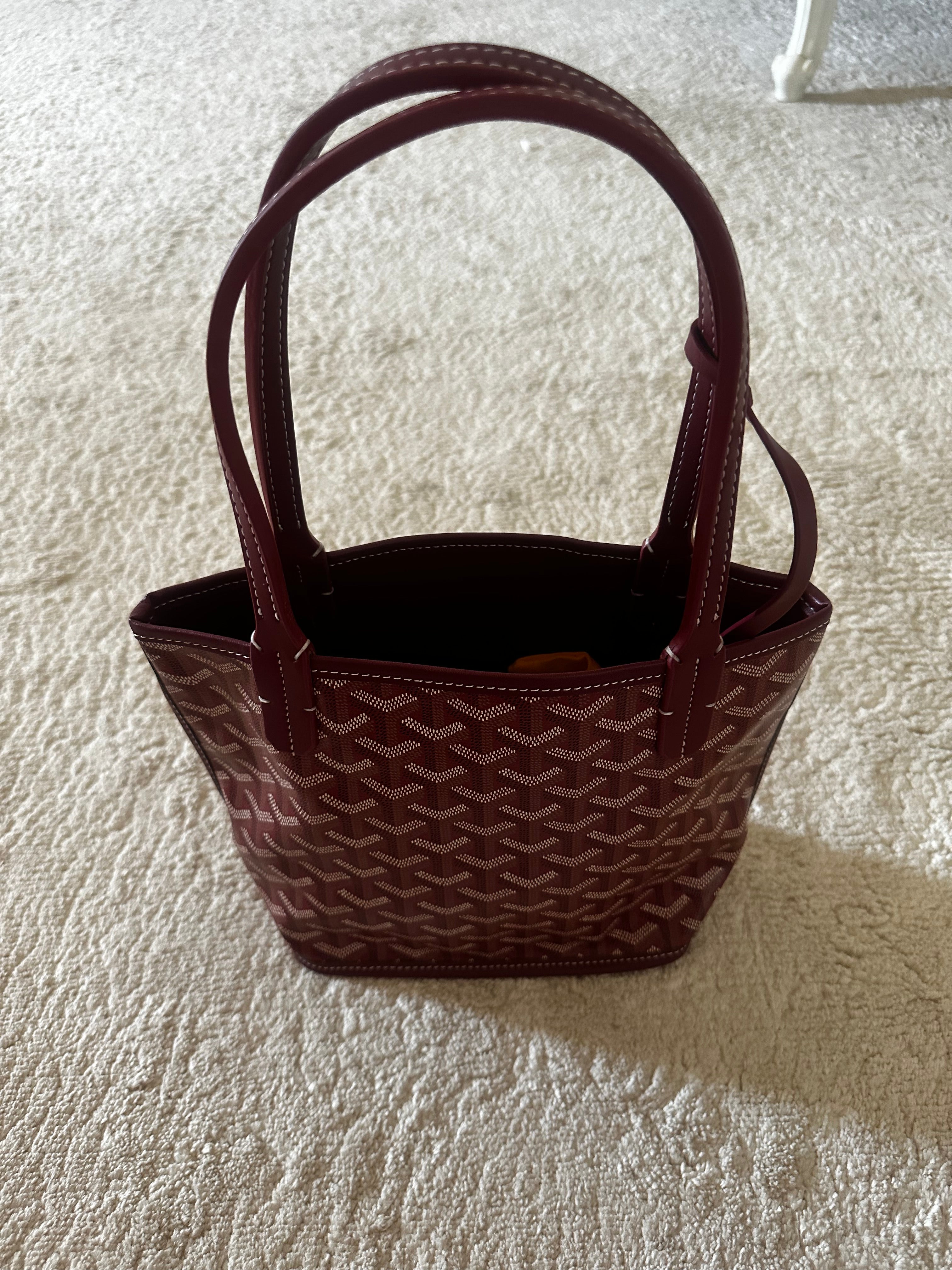 Goyard Style Bag Maroon