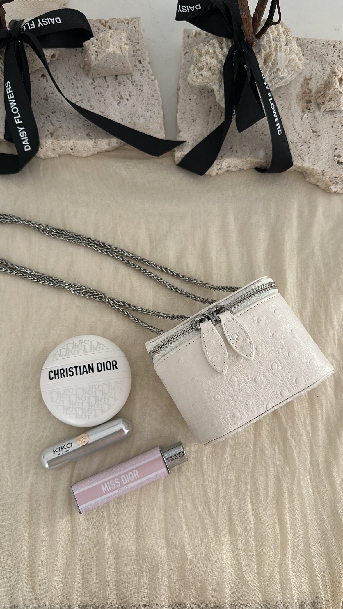 Ostrich White Bag