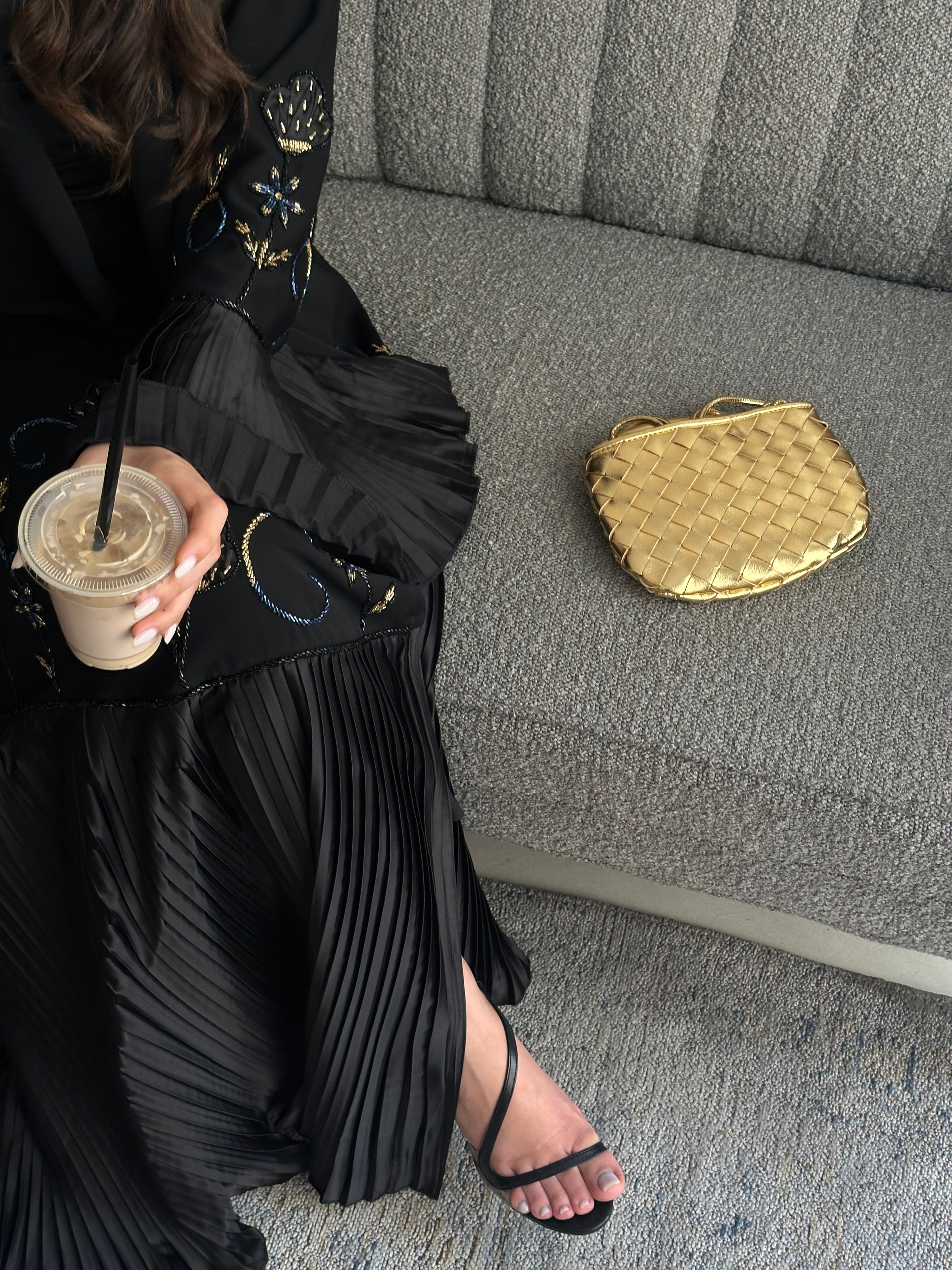 Bottega Sardine Mini Bag in Gold – Luxury Mini Bag UAE | Clear UAE
