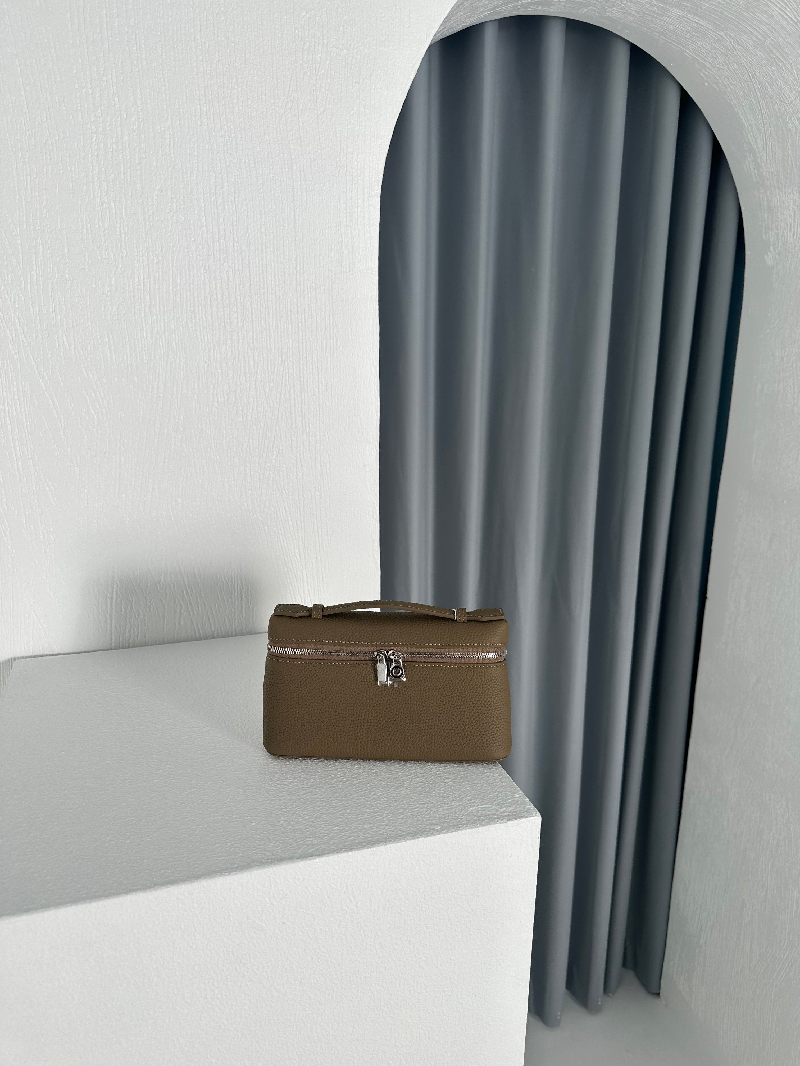 LP Bag Khaki Side View - Luxury Shoulder Bag UAE | Clear UAE
