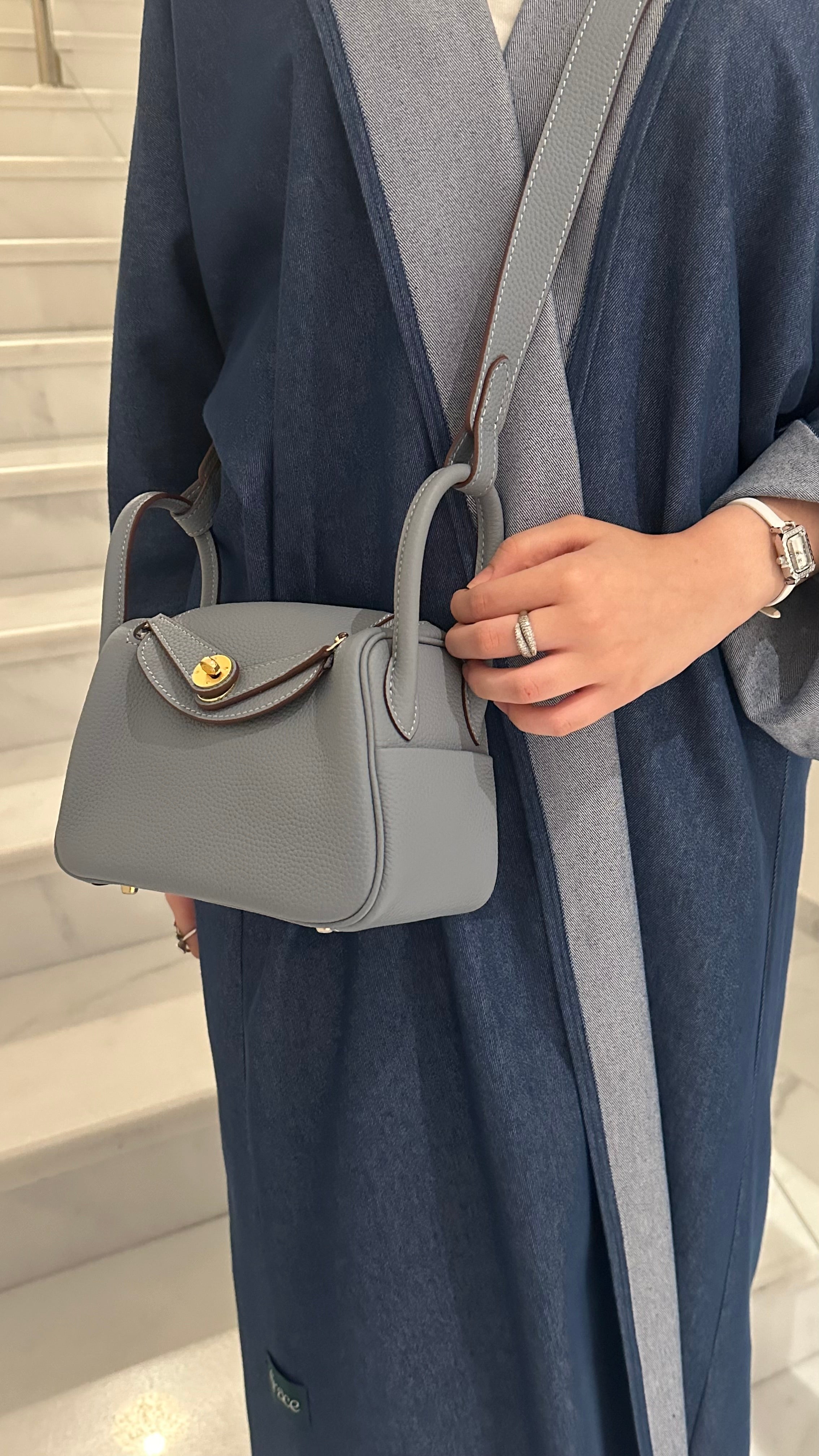 Hermes Lindy Bag in Light Blue – Luxury Shoulder Bag UAE | Clear UAE
