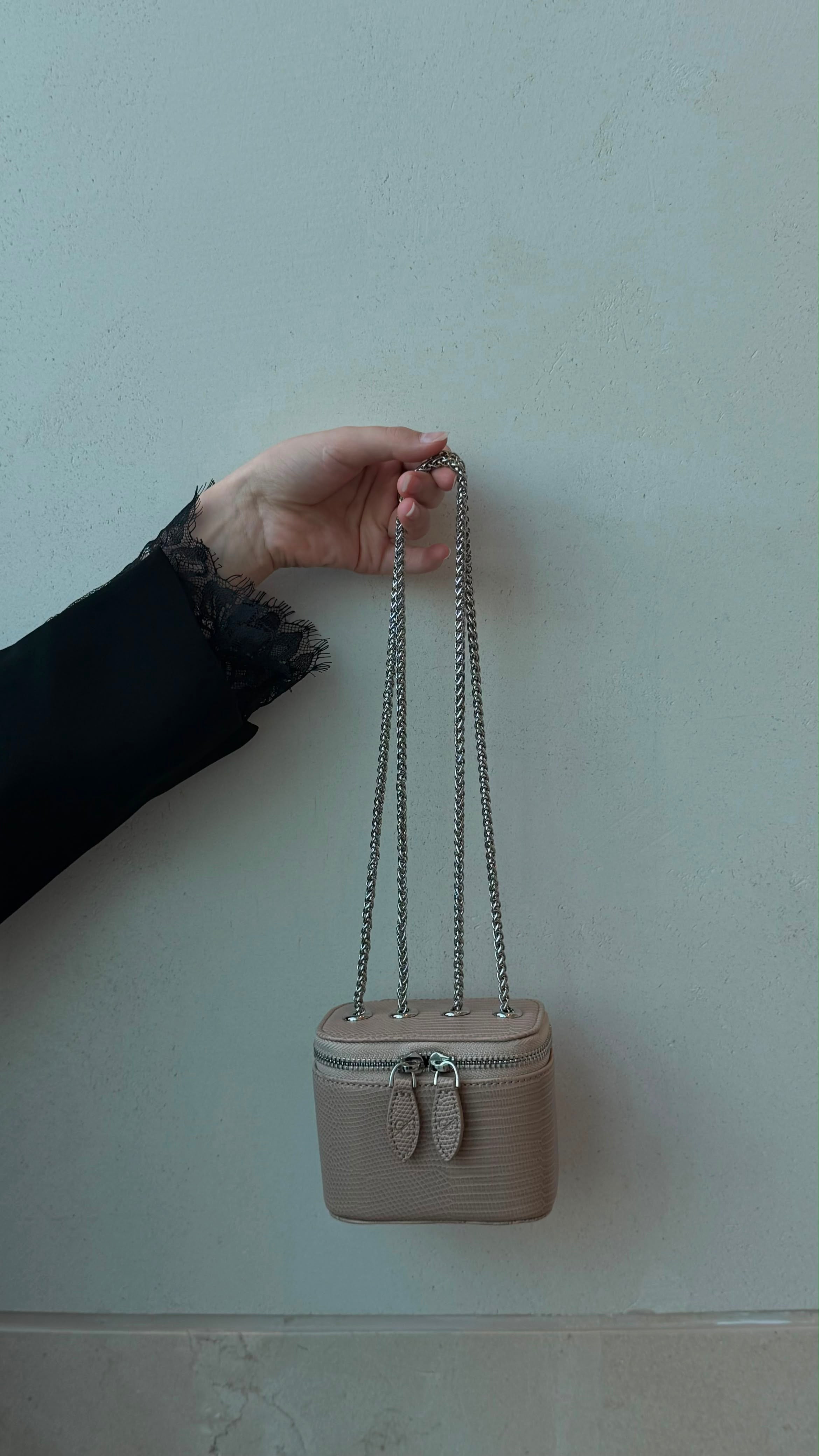 Mini Vanity Chain Bag – beige