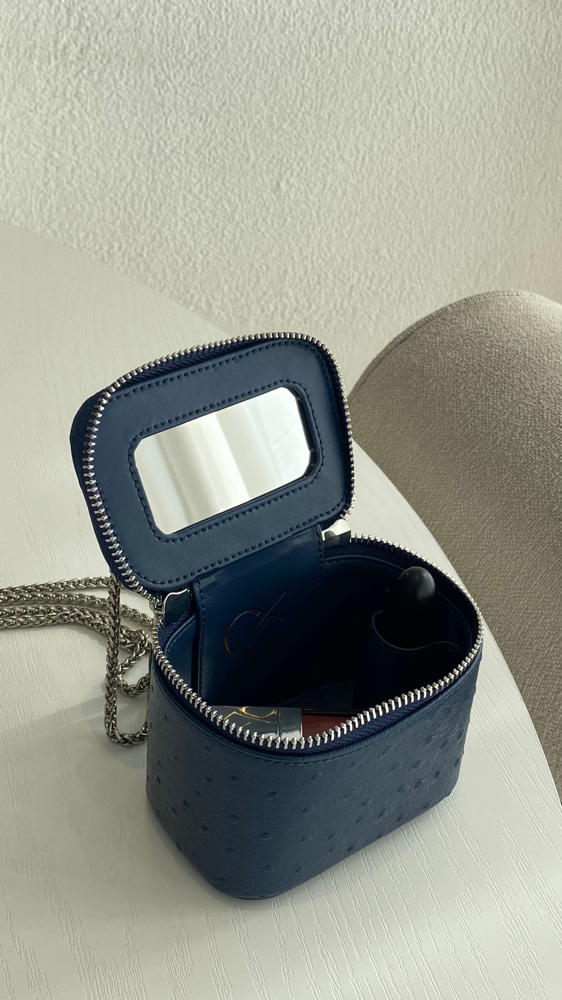 Ostrich Navy Bag