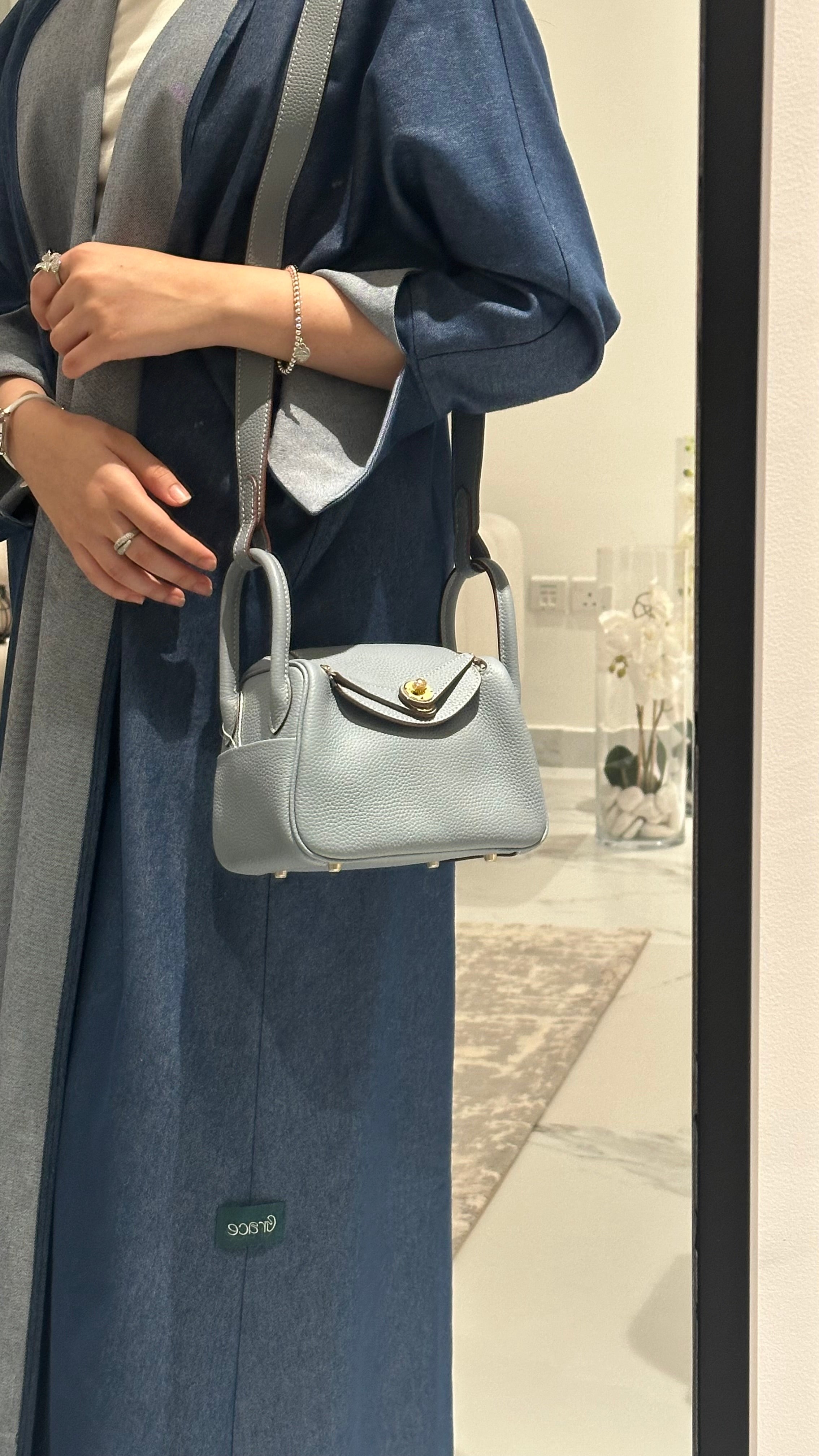 Hermes Lindy Bag in Light Blue – Luxury Shoulder Bag UAE | Clear UAE
