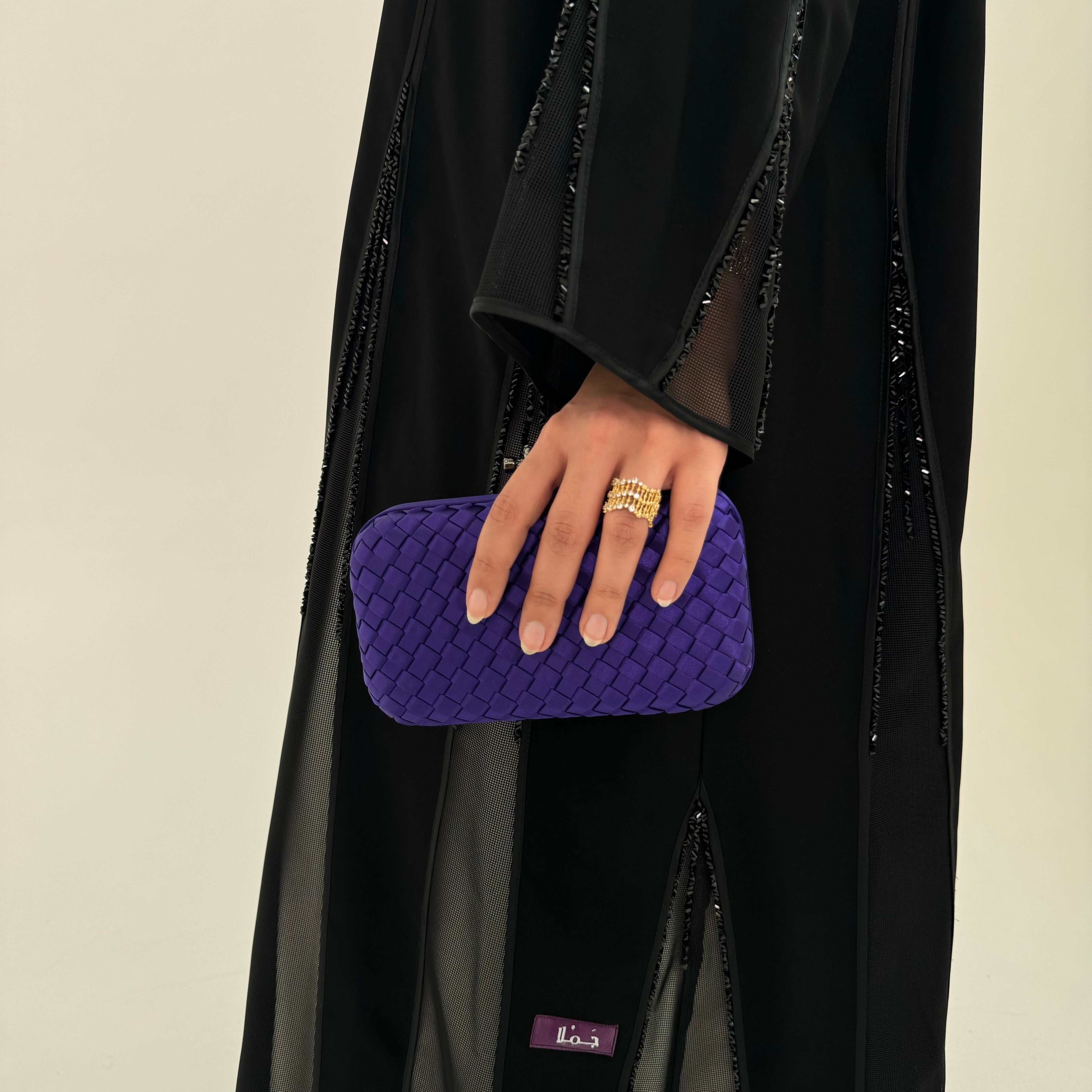 Dark Purple Clutch Full View - Luxury Clutch | Clear UAE
