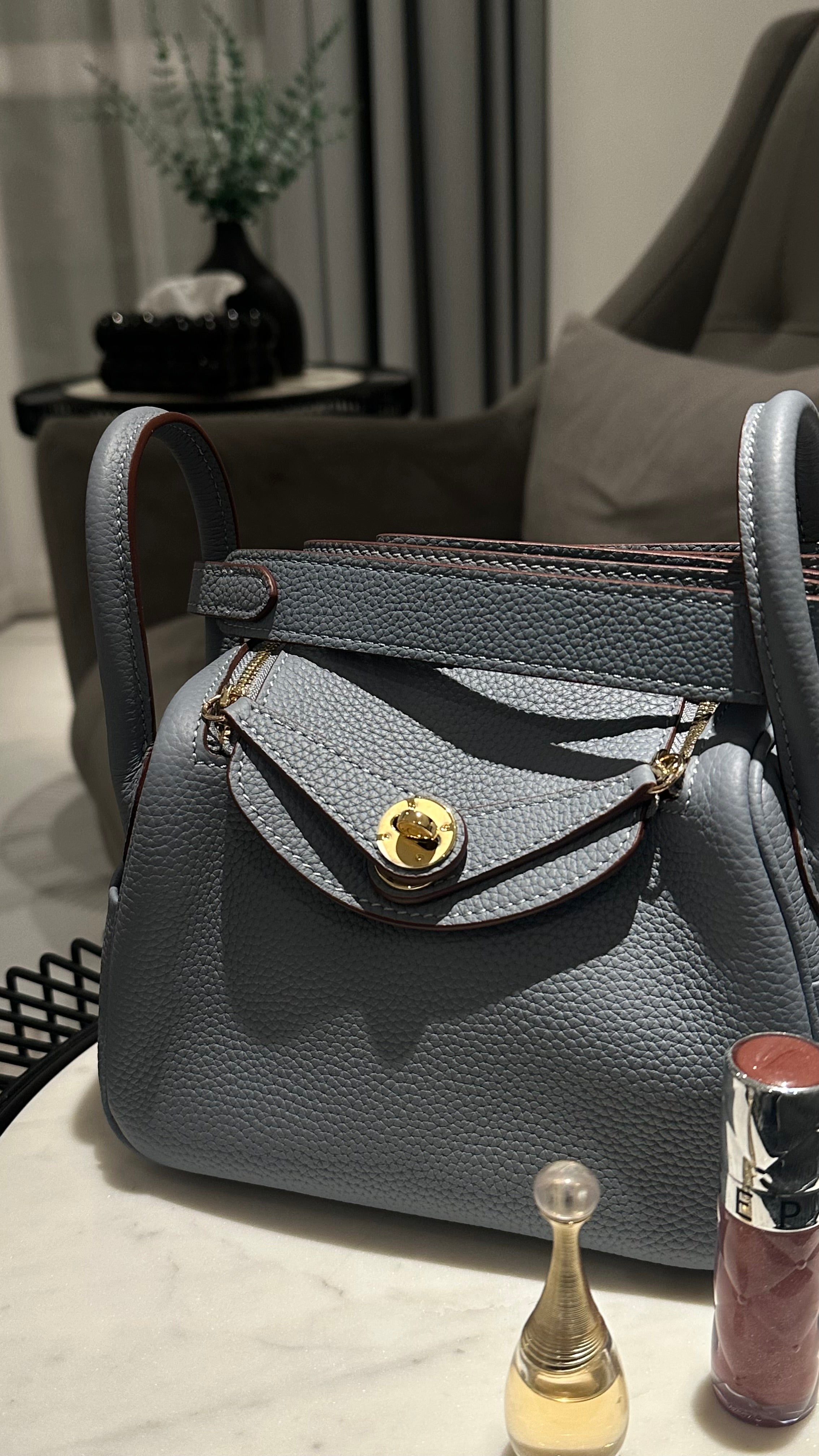 Hermes Lindy Bag in Light Blue – Luxury Shoulder Bag UAE | Clear UAE
