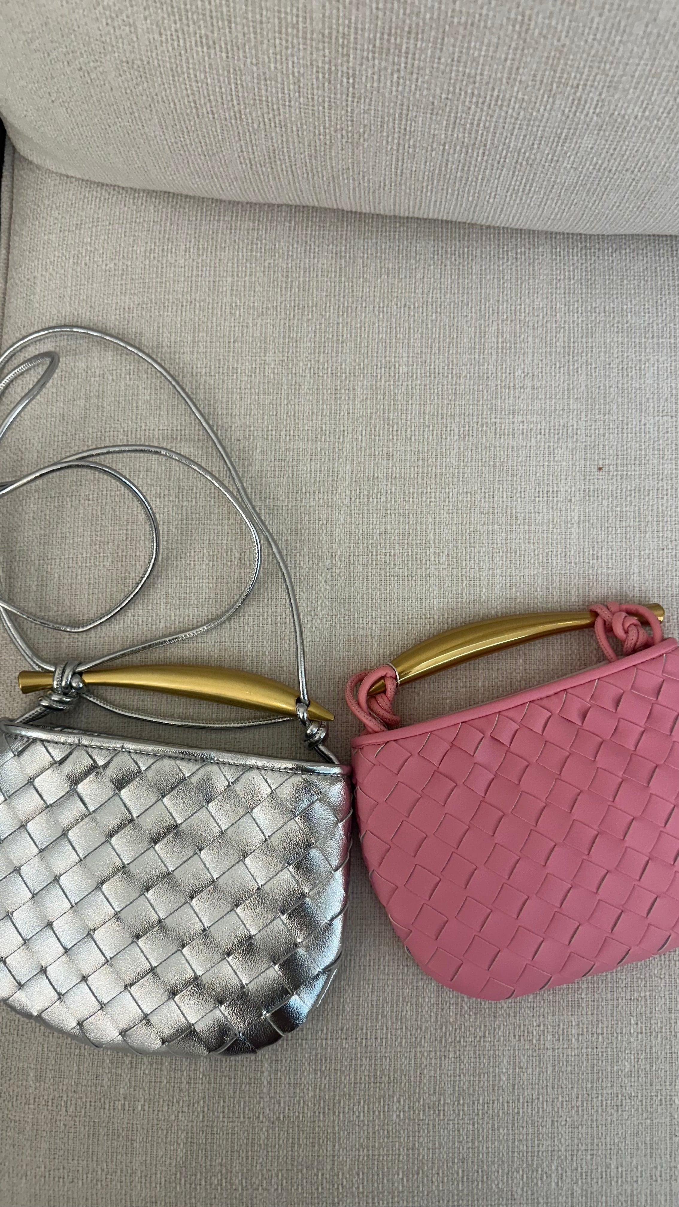 Bottega Sardine Mini Bag Pink Top View - Luxury Mini Bag | Clear UAE
