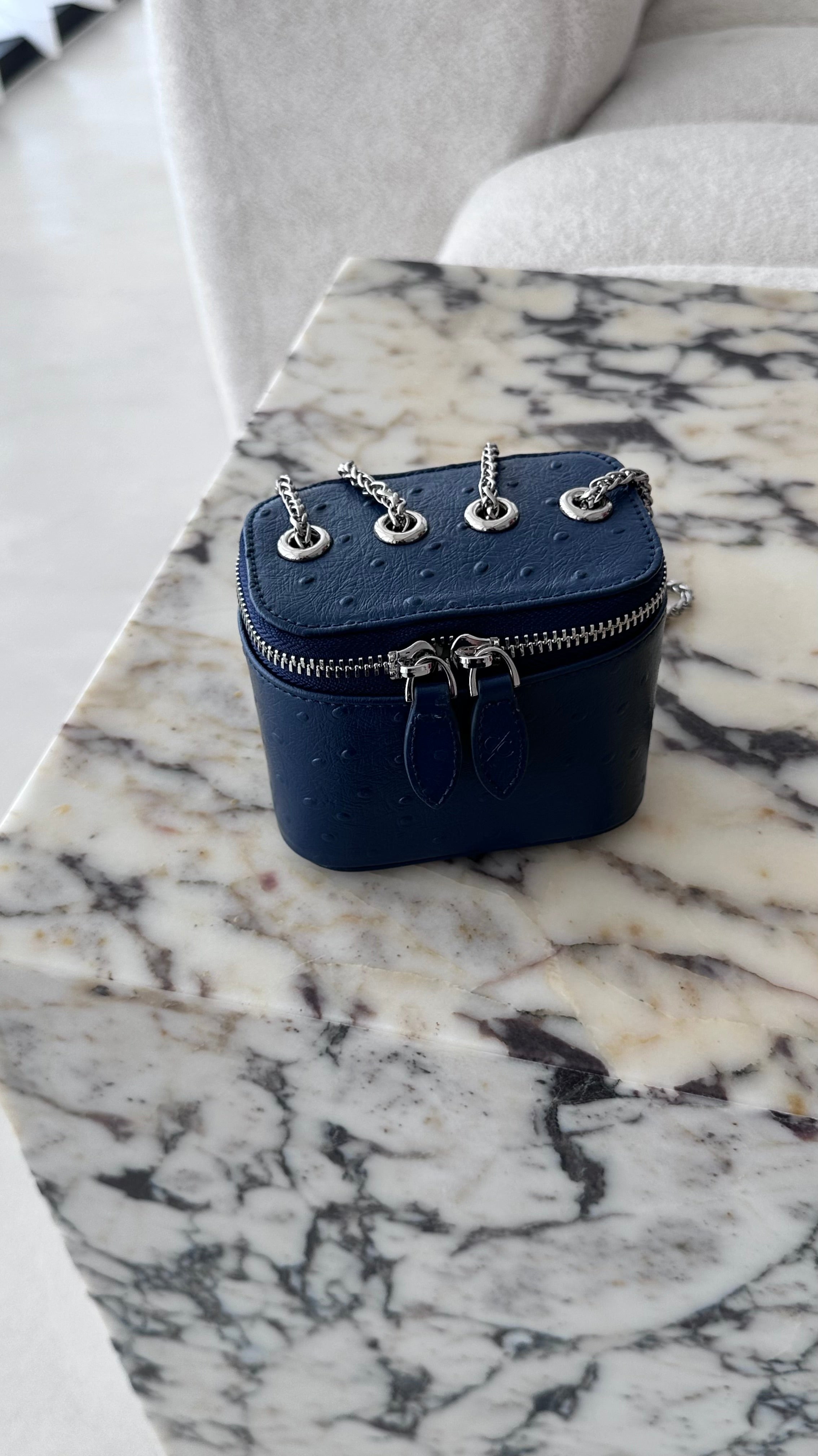 Ostrich Navy Bag