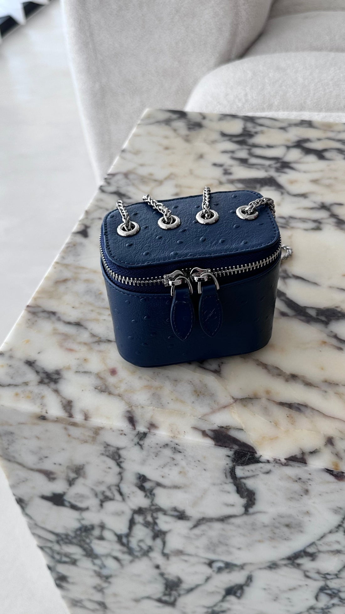 Ostrich Navy Bag