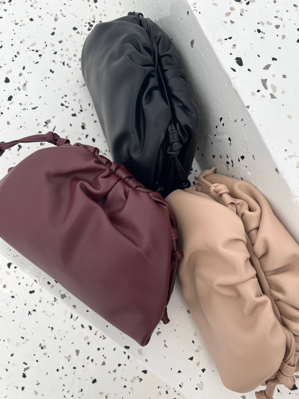 Bottega Pouch Maroon - Luxury Pouch UAE | Clear UAE