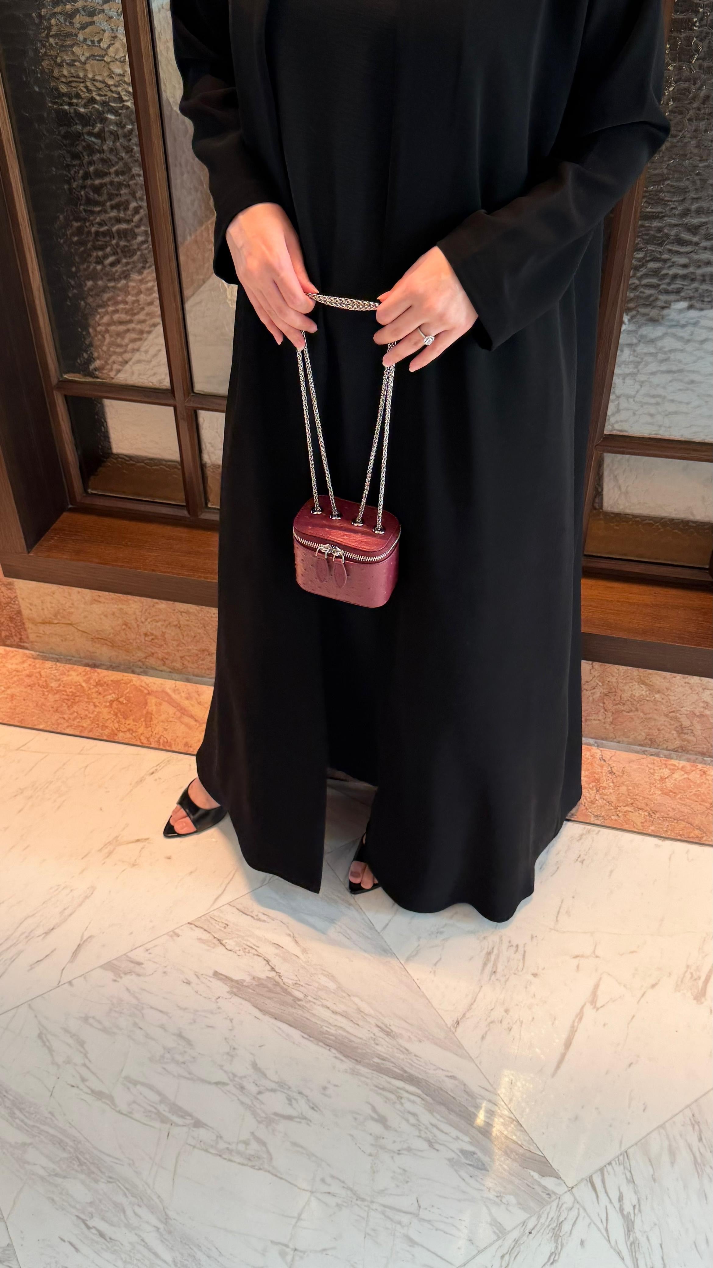 Clear Maroon Mini Bag