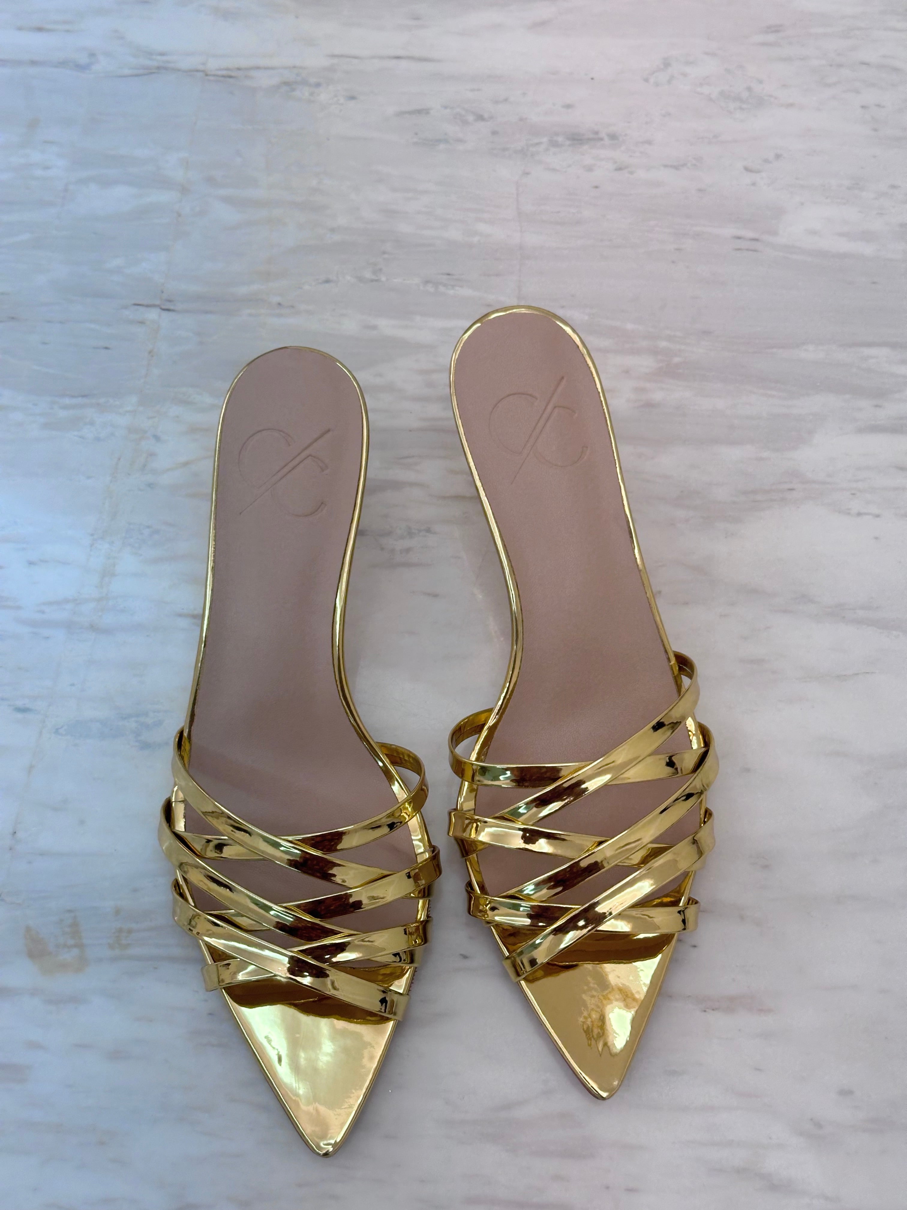 Gold heel