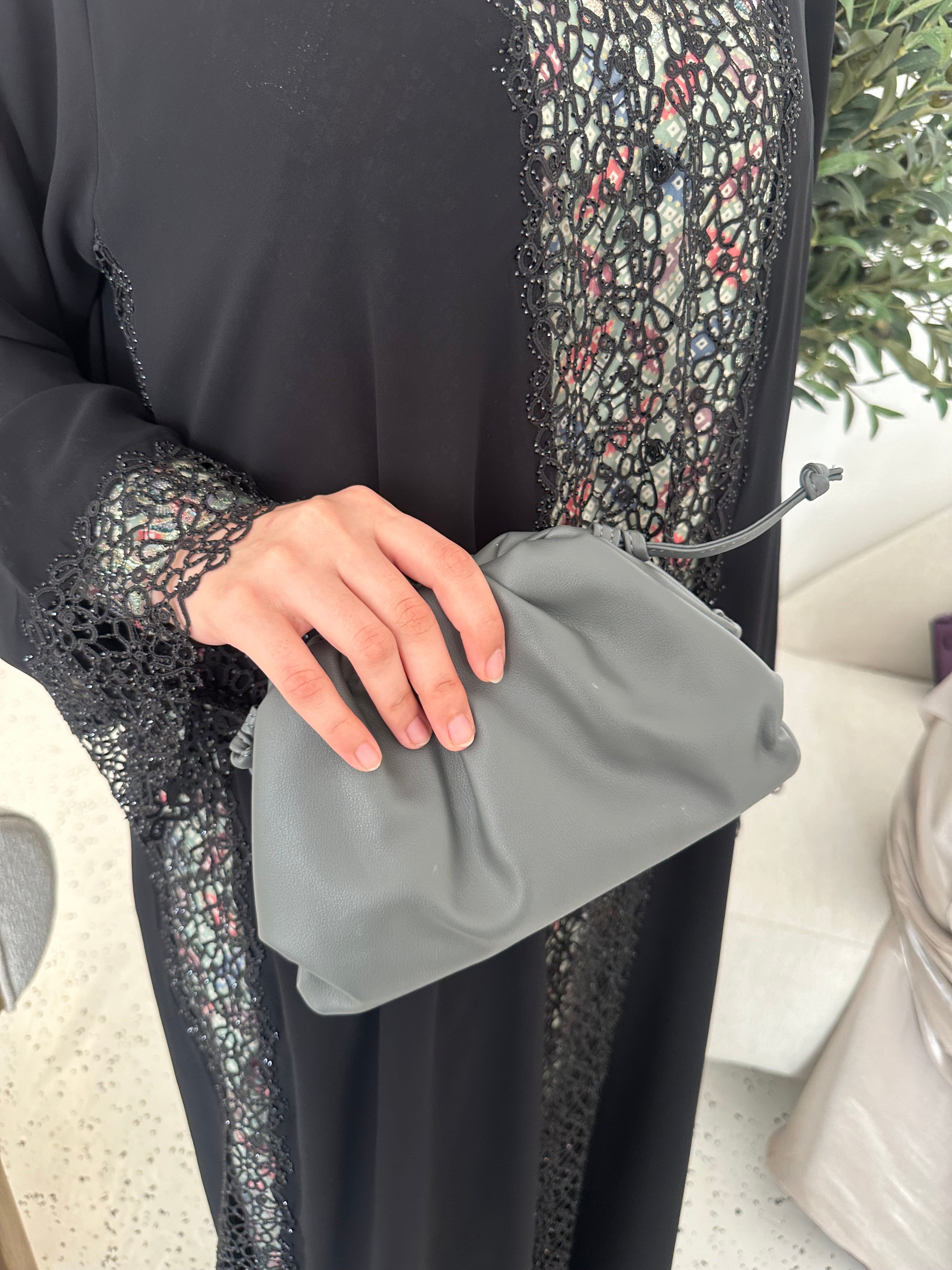 Bottega Pouch Grey - Luxury Pouch UAE | Clear UAE