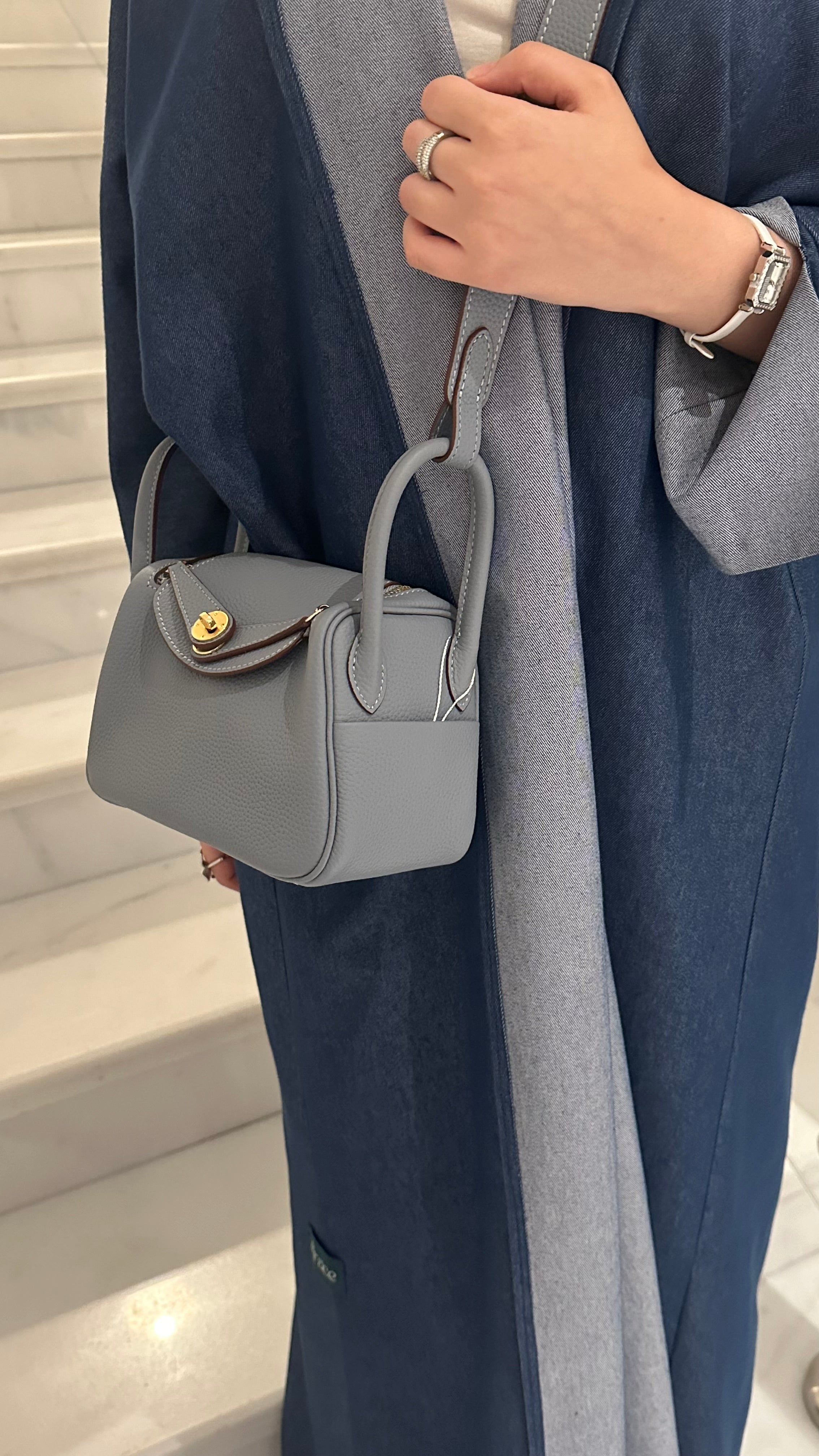 Hermes Lindy Bag in Light Blue – Luxury Shoulder Bag UAE | Clear UAE
