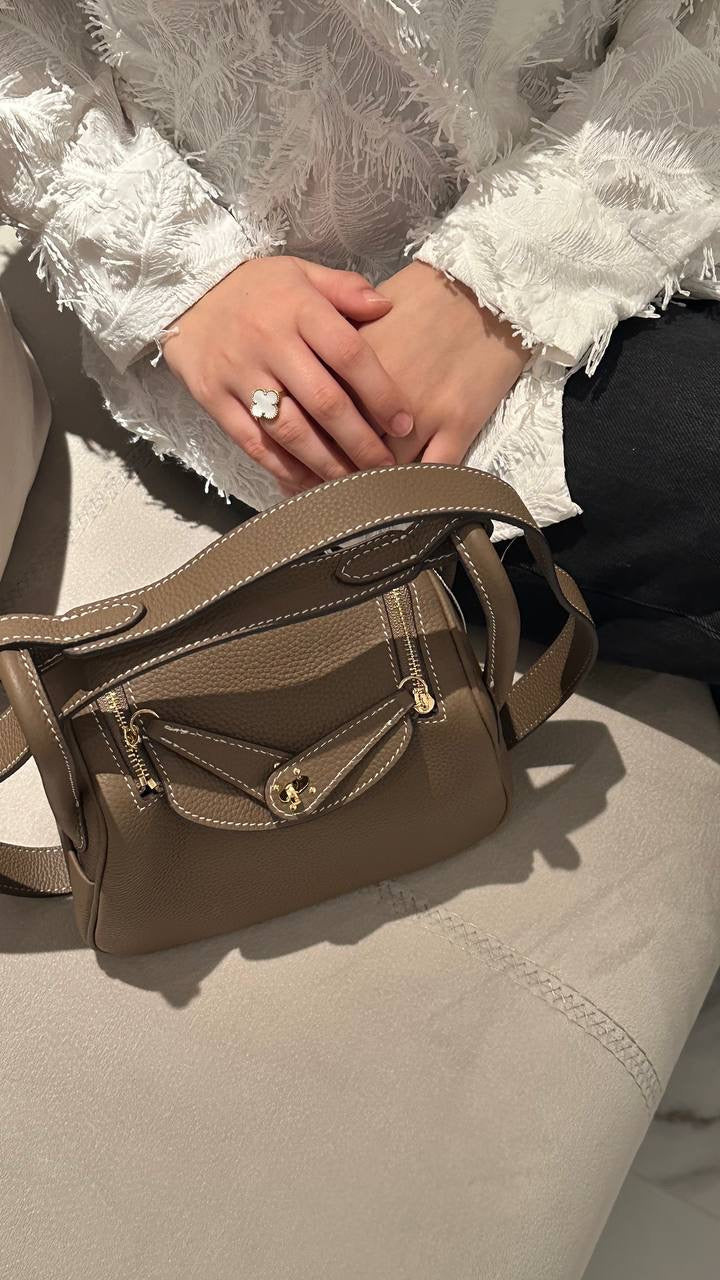 Hermes Lindy Bag in Khaki – Luxury Shoulder Bag UAE | Clear UAE
