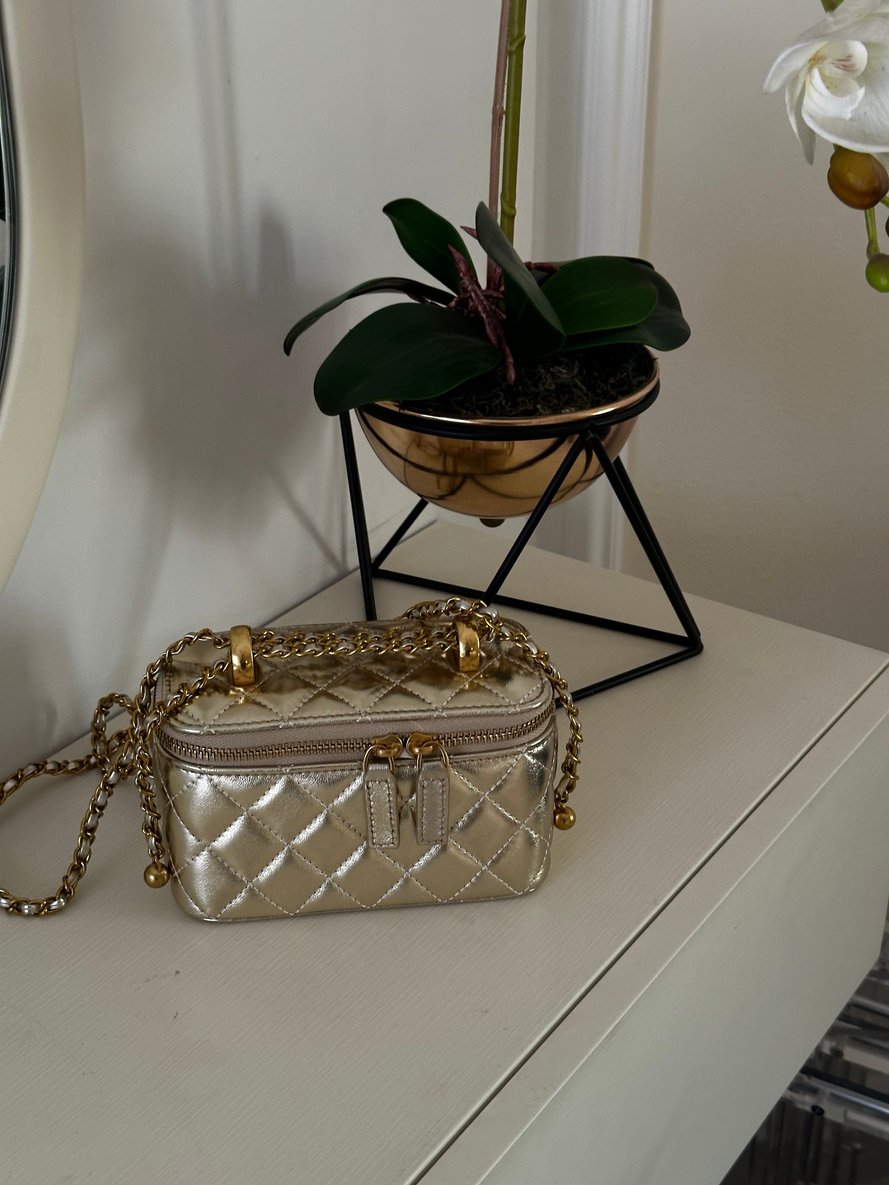 Medium Gold Box Bag