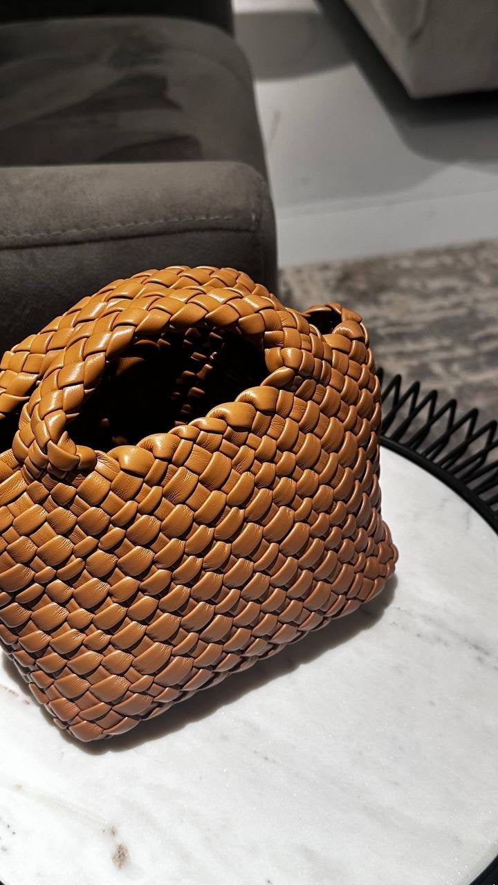 Brown Vegan Leather Bag – Luxury Shoulder Bag UAE | Clear UAE
