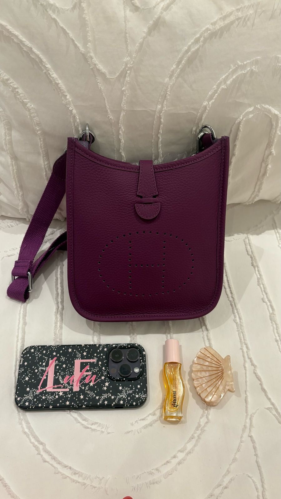 Hermes Evelyne Bag - Purple