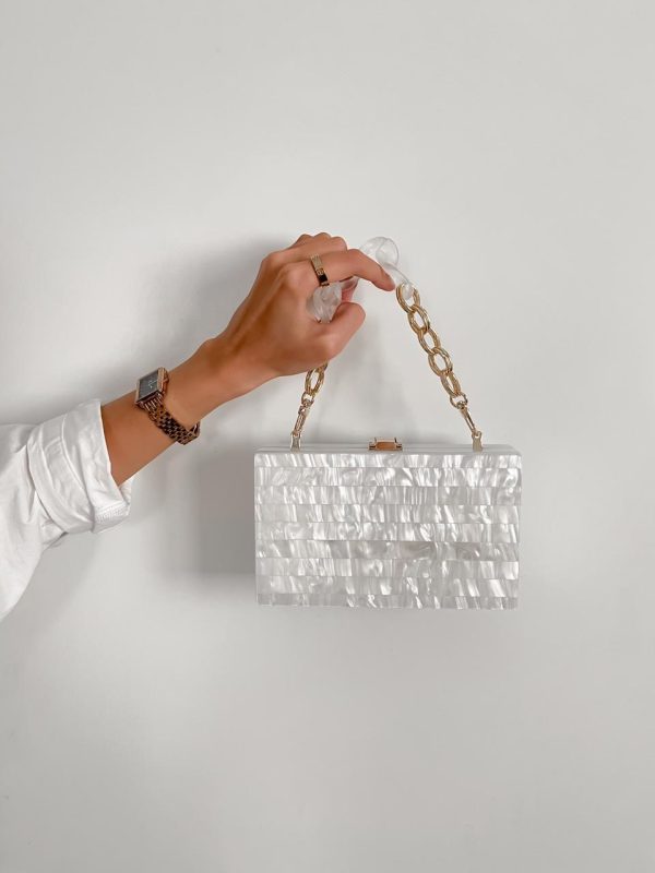 Clear New Pearl Clutch