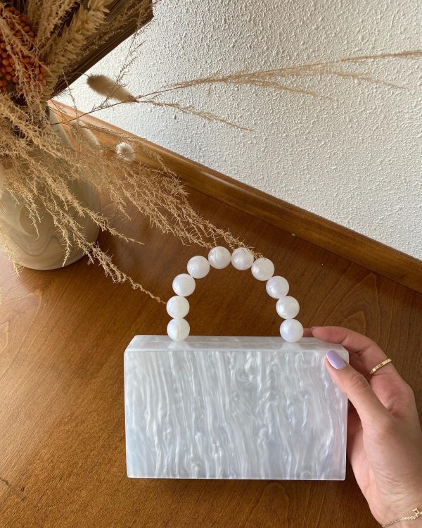 Clear Mother of Pearl Clutch