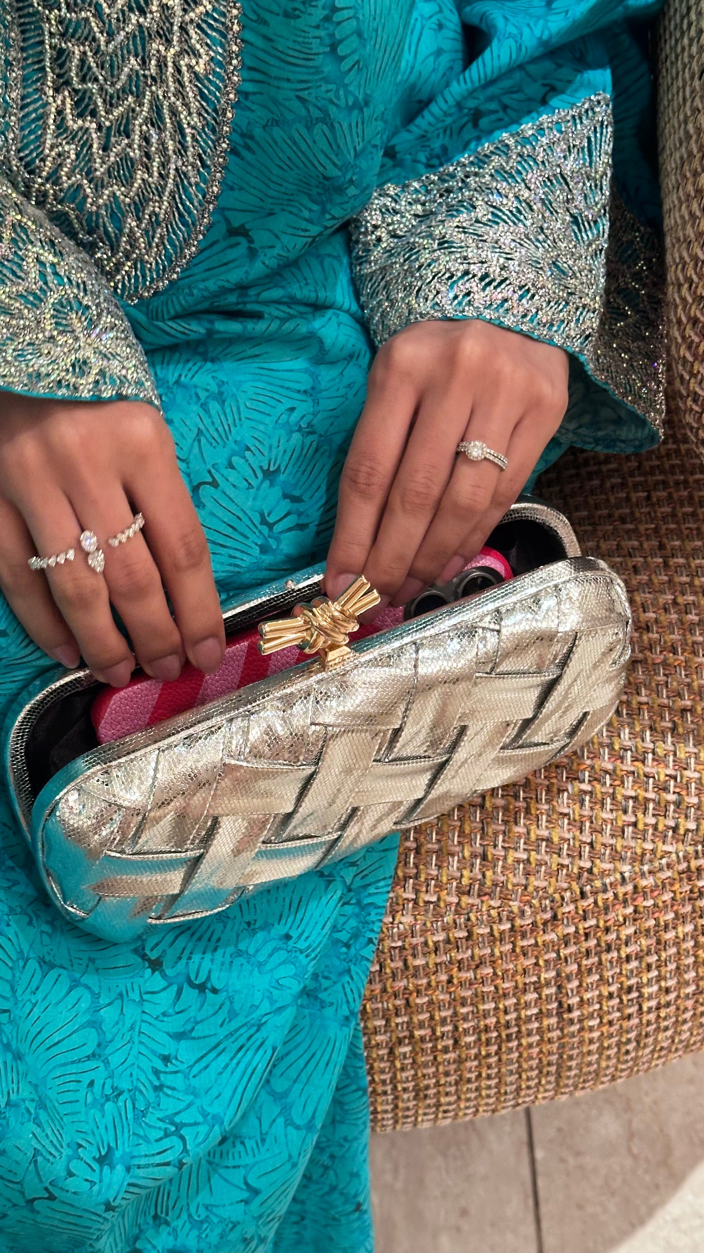 Unique clutch - Silver
