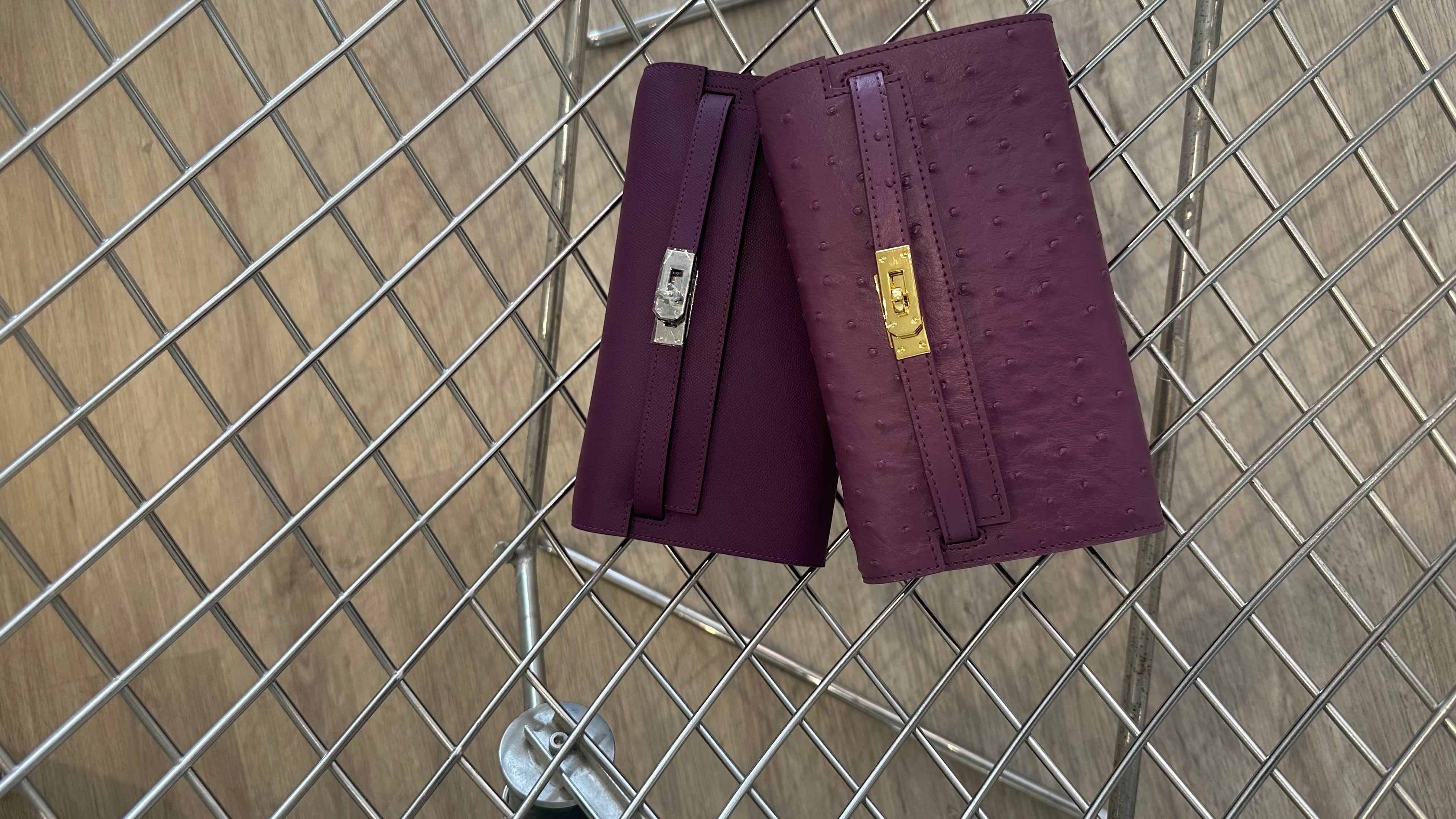 Purple mini clutch bag front view by Clear UAE