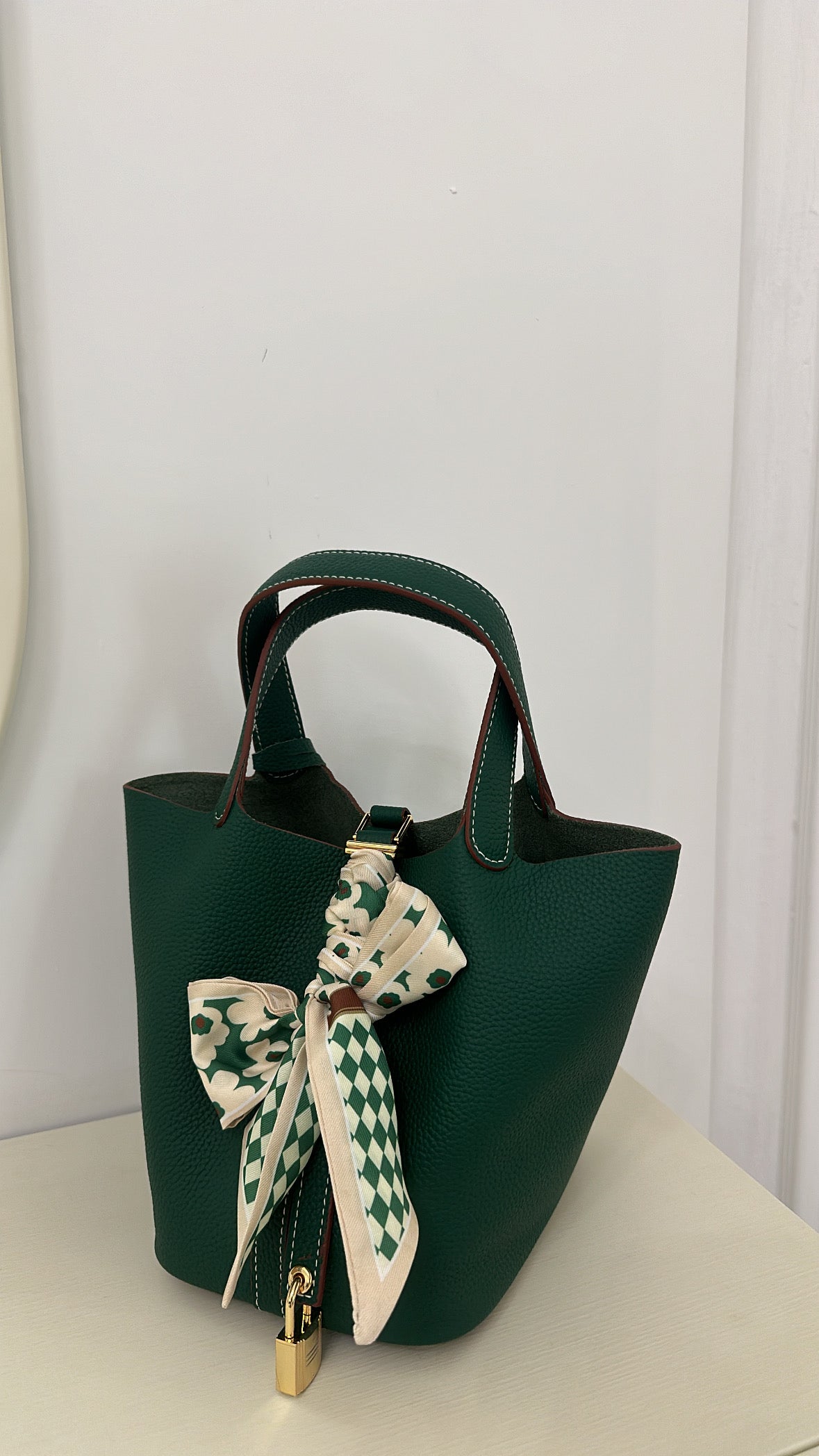 P Bag in Green – Luxury Mini Bag UAE | Clear UAE
