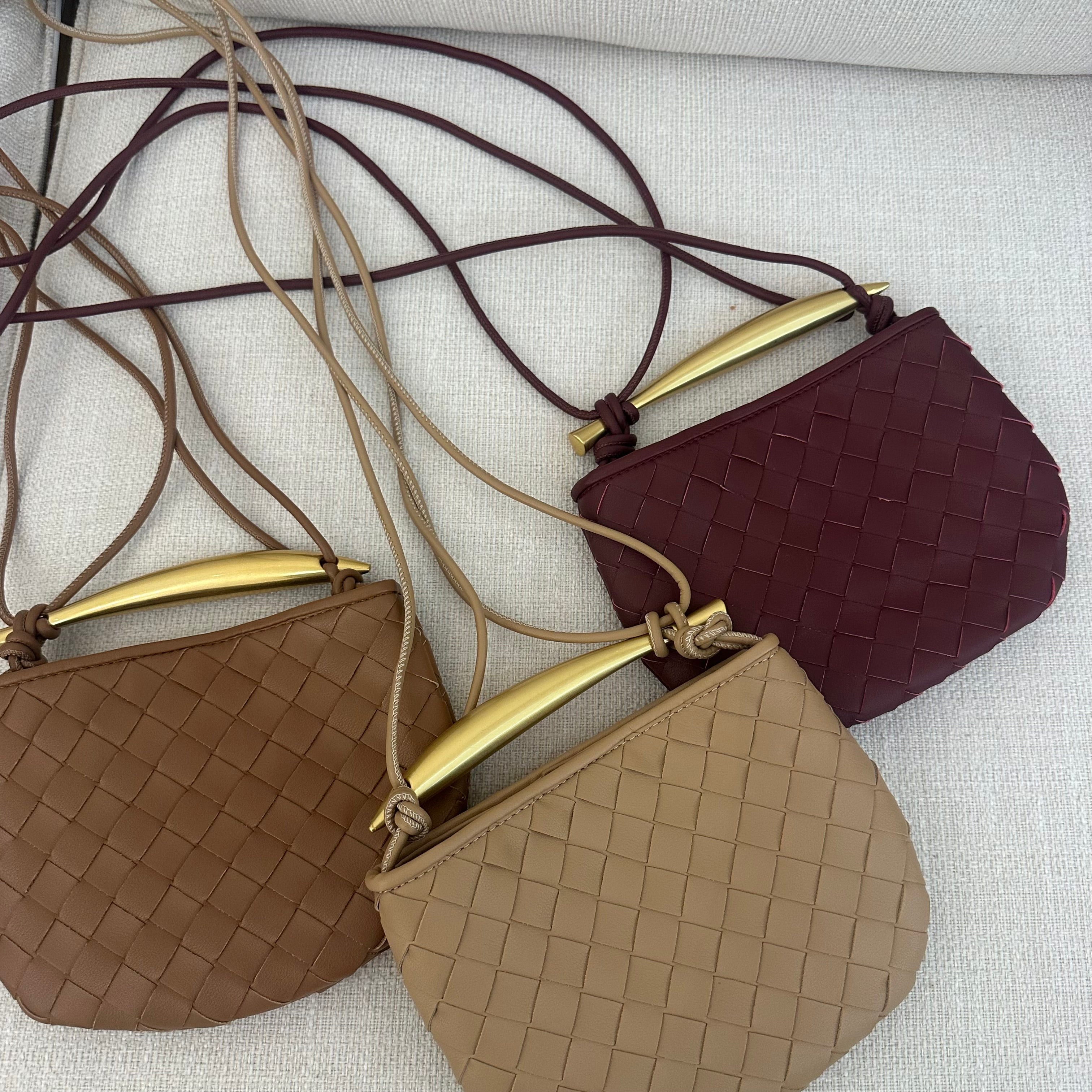 Bottega Sardine Mini Bag Brown Detail View - Luxury Mini Bag | Clear UAE
