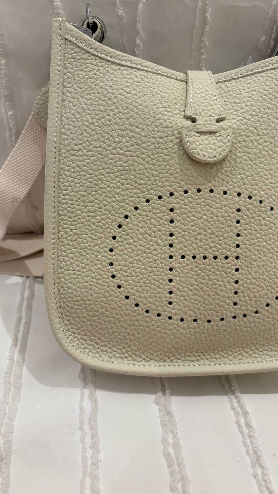 Hermes Evelyne Bag - White