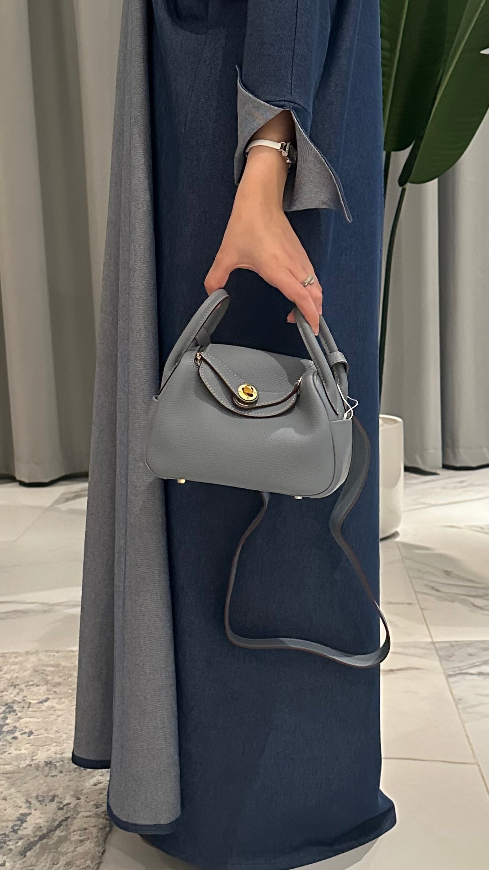 Hermes Lindy Bag in Light Blue – Luxury Shoulder Bag UAE | Clear UAE
