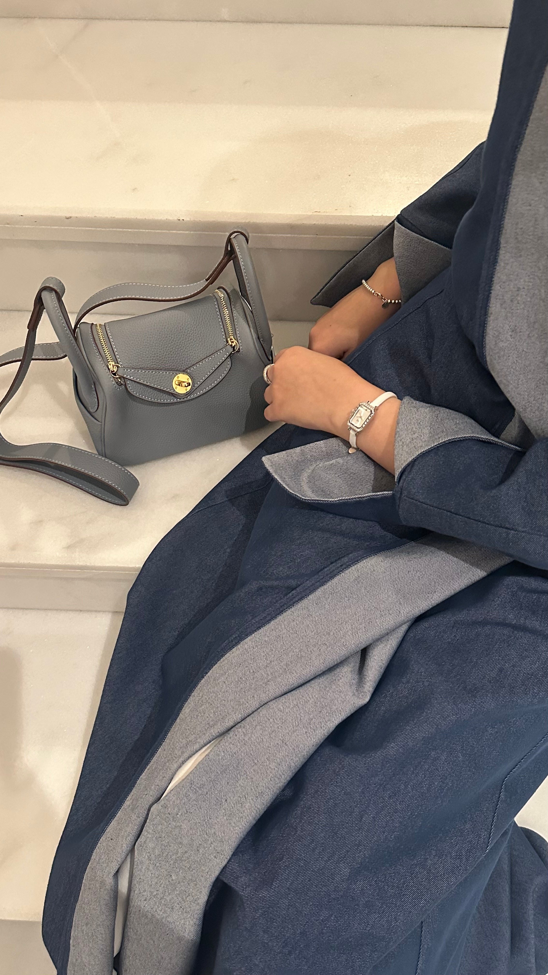 Hermes Lindy Bag in Light Blue – Luxury Shoulder Bag UAE | Clear UAE
