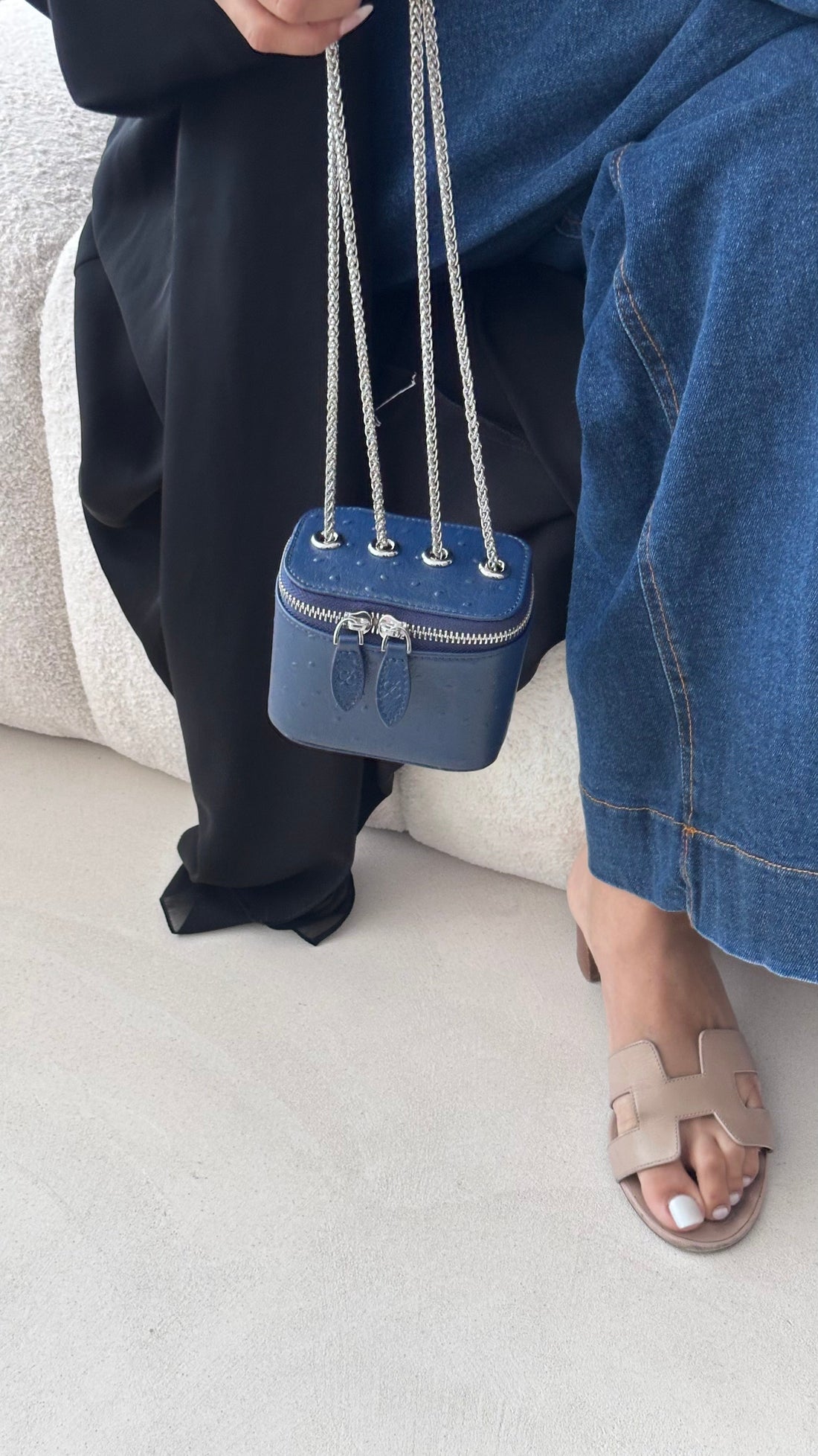 Ostrich Navy Bag