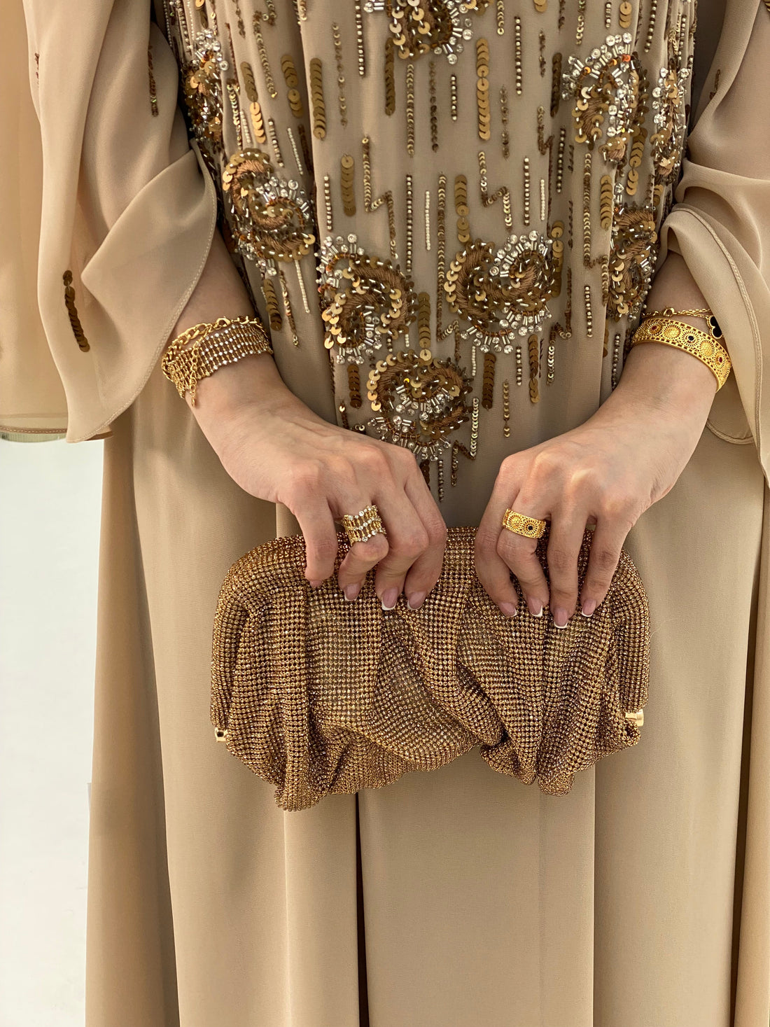 Sparkle Beige Bag