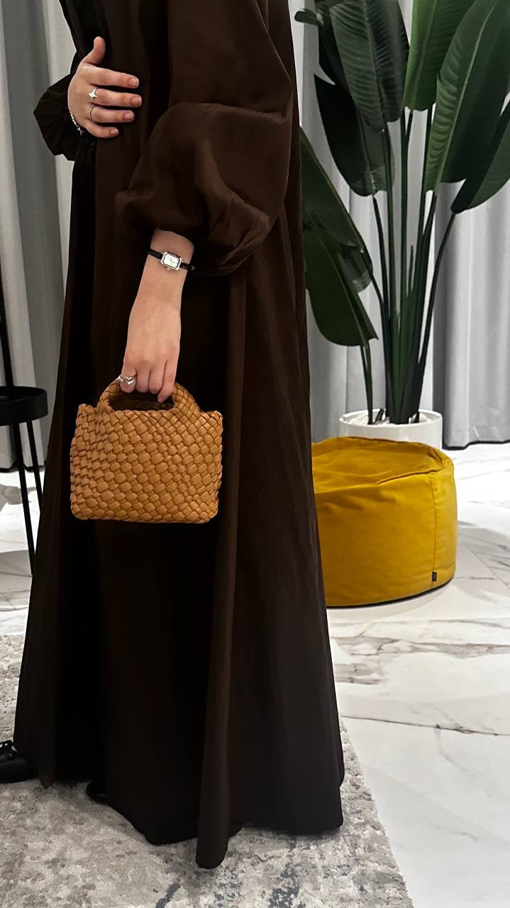 Brown Vegan Leather Bag – Luxury Shoulder Bag UAE | Clear UAE
