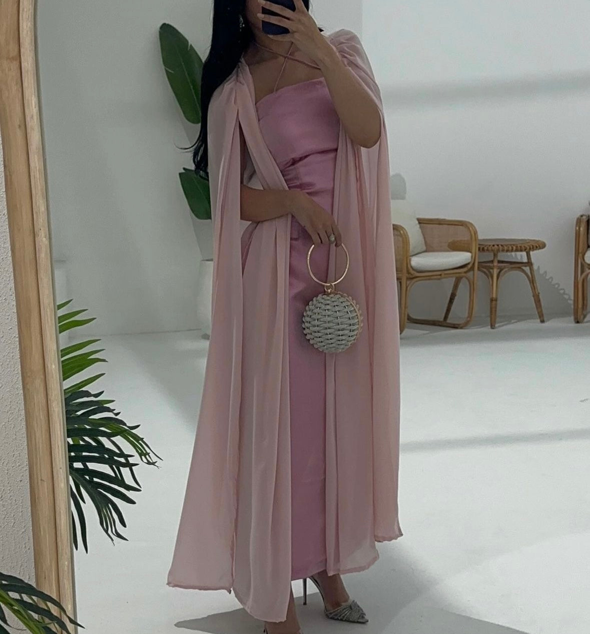 Trendy Round Bag Chain Detail - Luxury Evening Bag | Clear UAE
