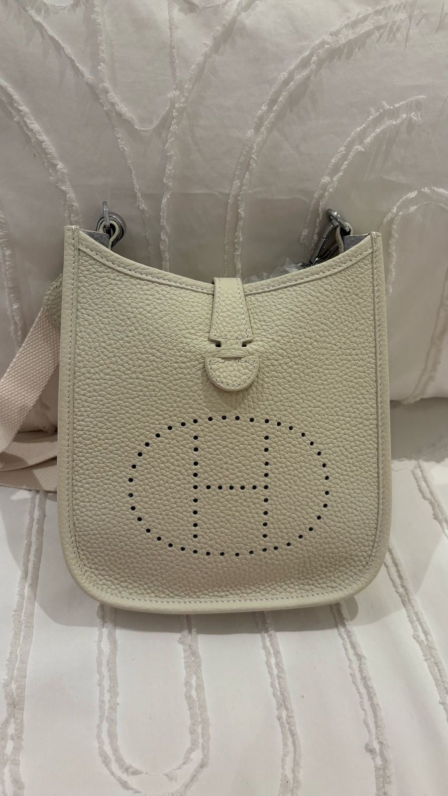 Hermes Evelyne Bag - White
