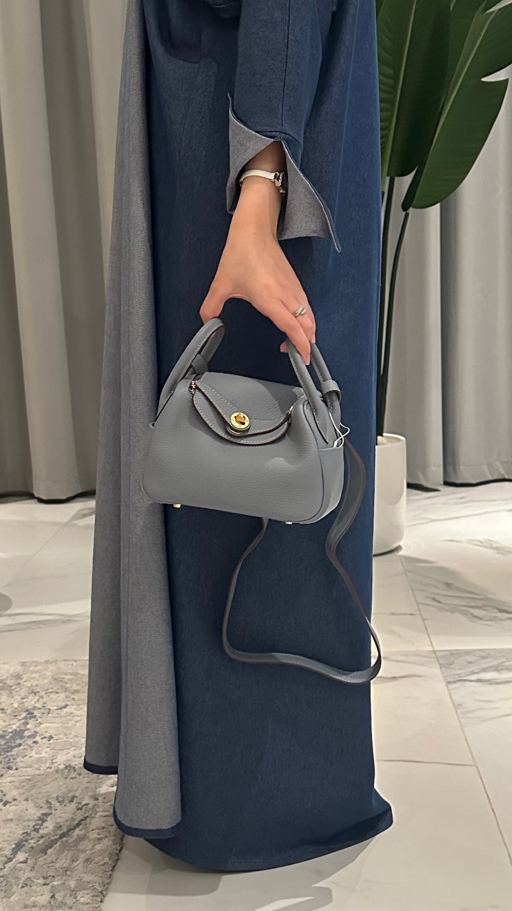 Hermes Lindy Bag in Light Blue – Luxury Shoulder Bag UAE | Clear UAE

