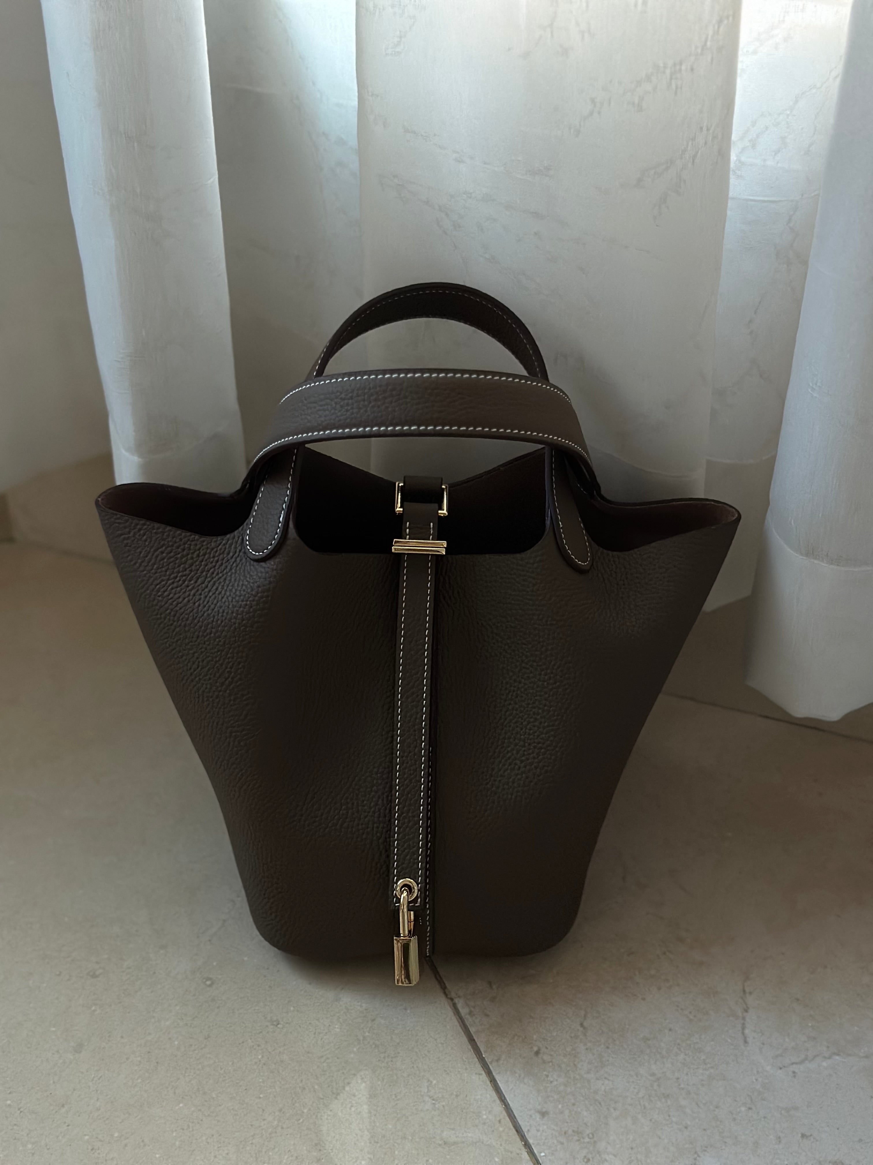 Picotin Bag in Khaki – Luxury Shoulder Bag UAE | Clear UAE

